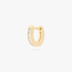 Micro Bezel Baguette Huggie