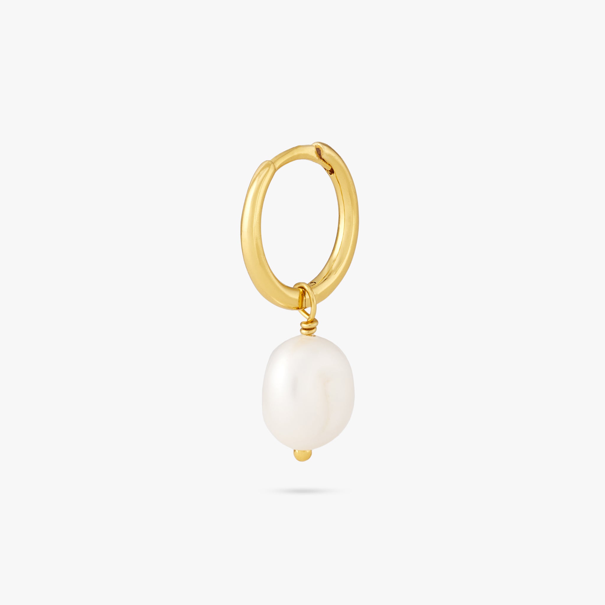 Baroque Pearl Huggie - STUDS