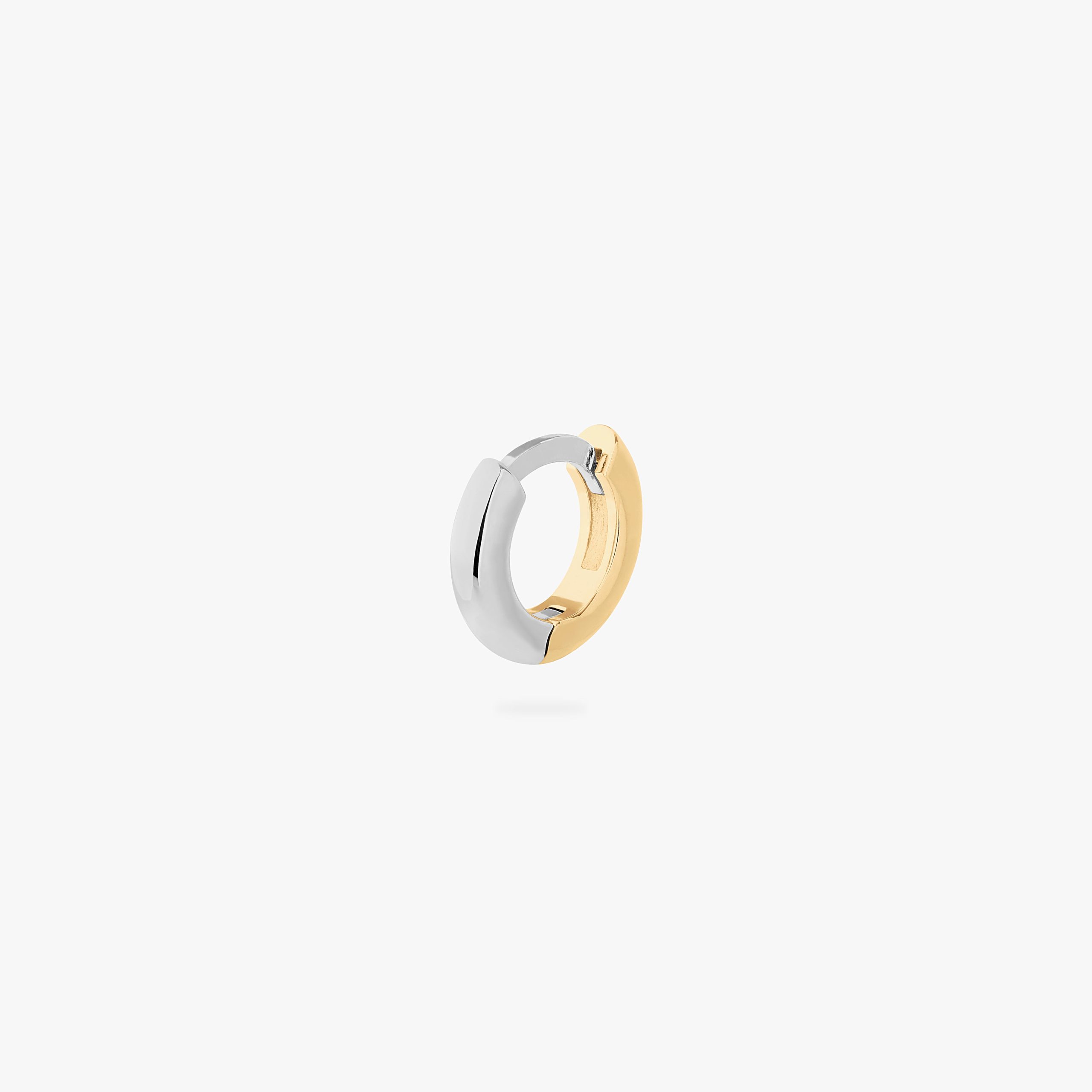 Reverse Micro Two Tone Huggie - STUDS