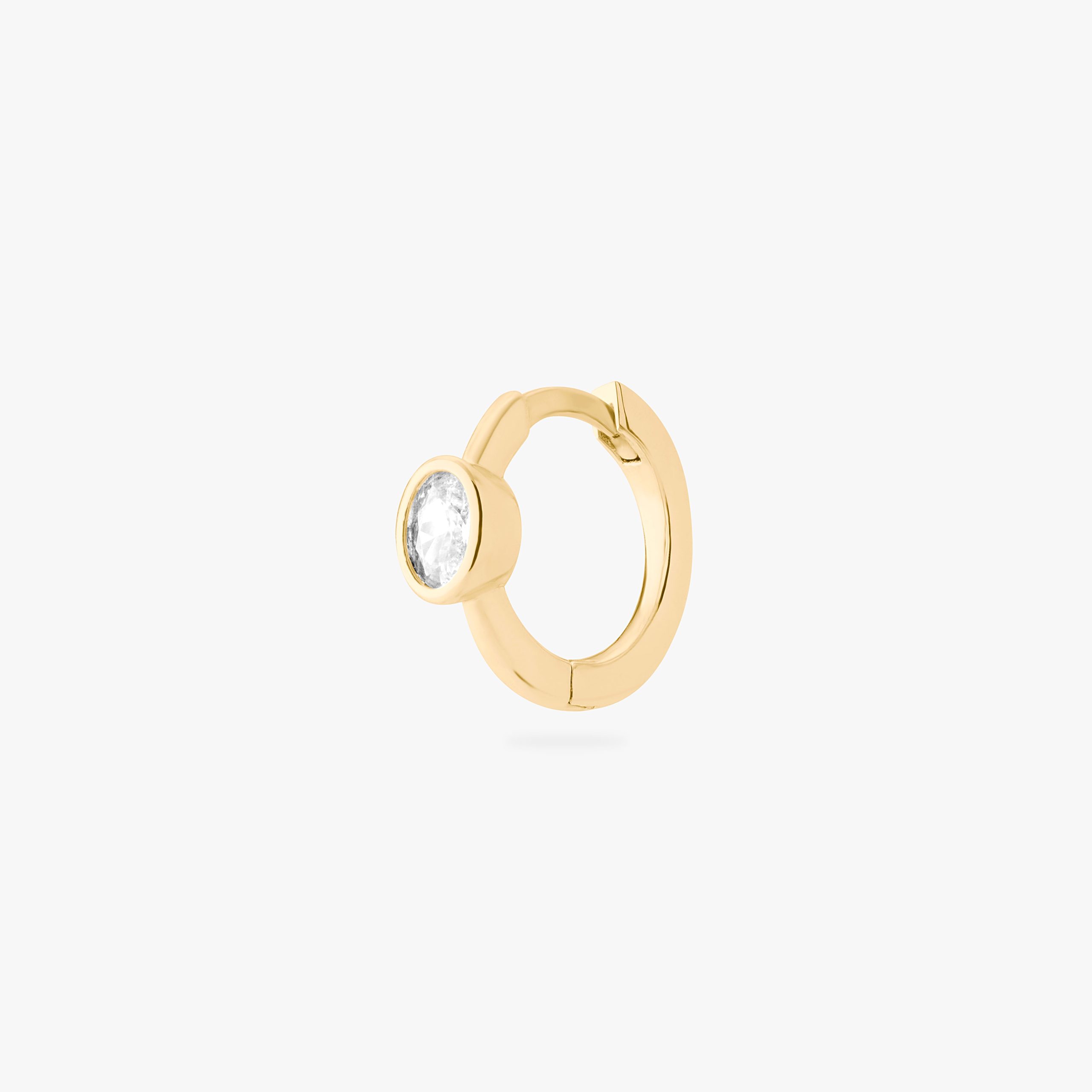 Oval Bezel Huggie - STUDS