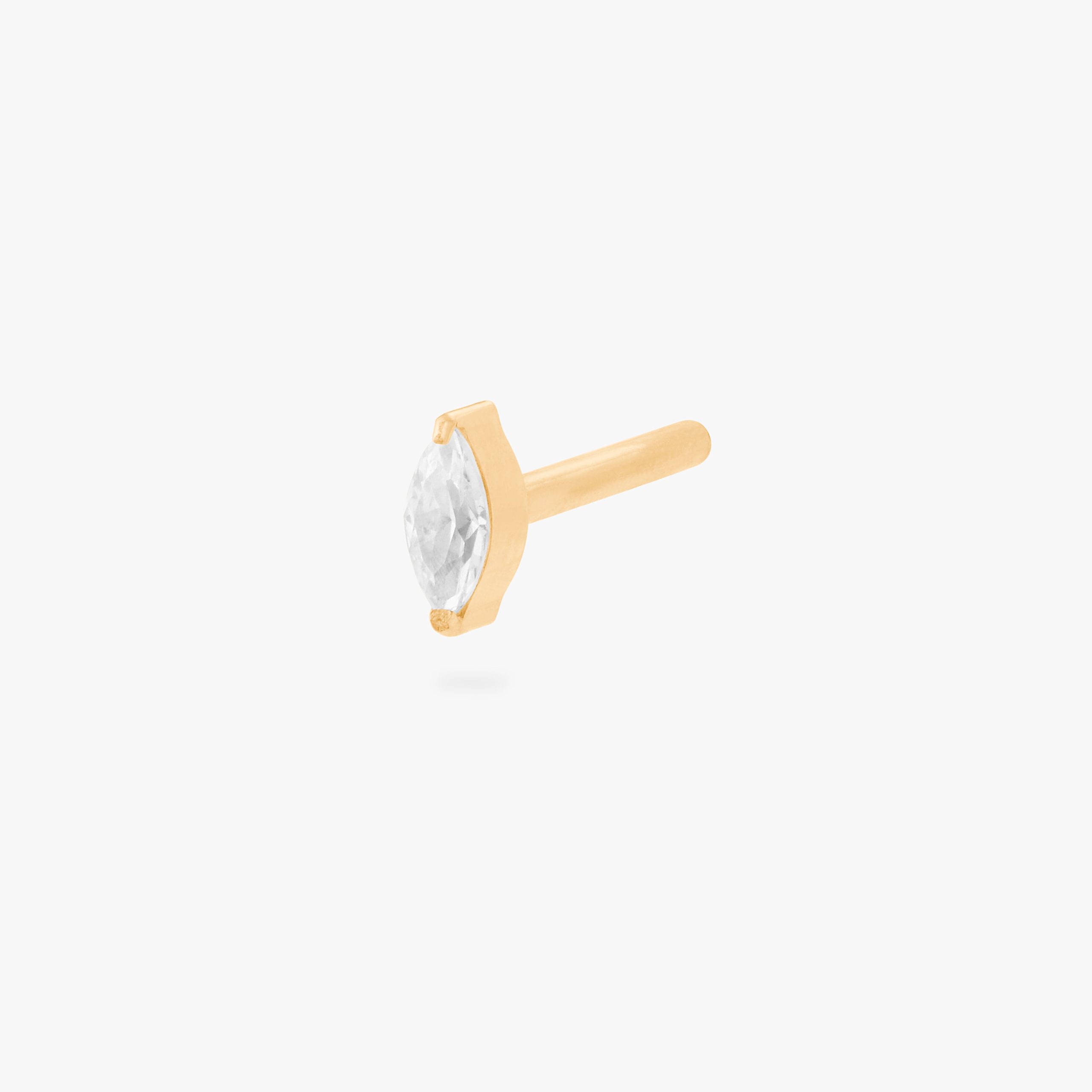 Gold Marquise Flatback Post - STUDS