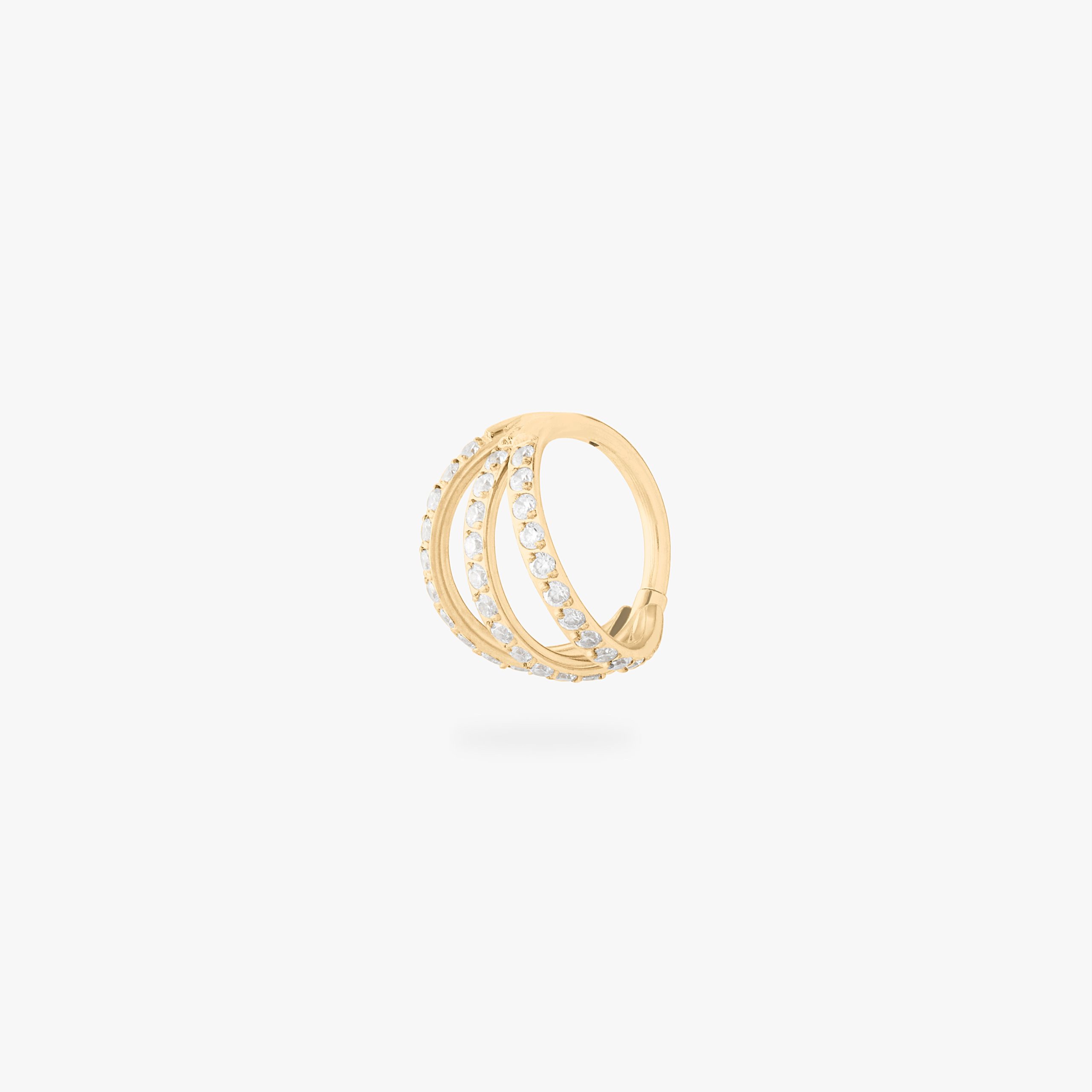 8mm Triple Pave Clicker - STUDS