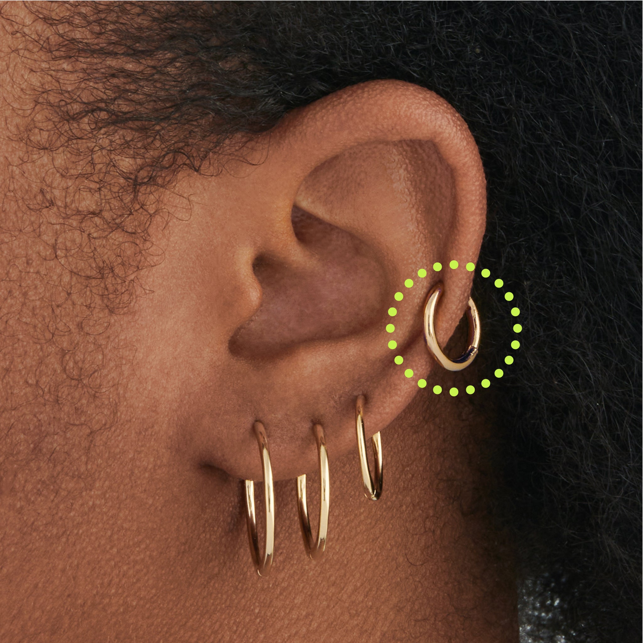 Small Slim Huggie - STUDS
