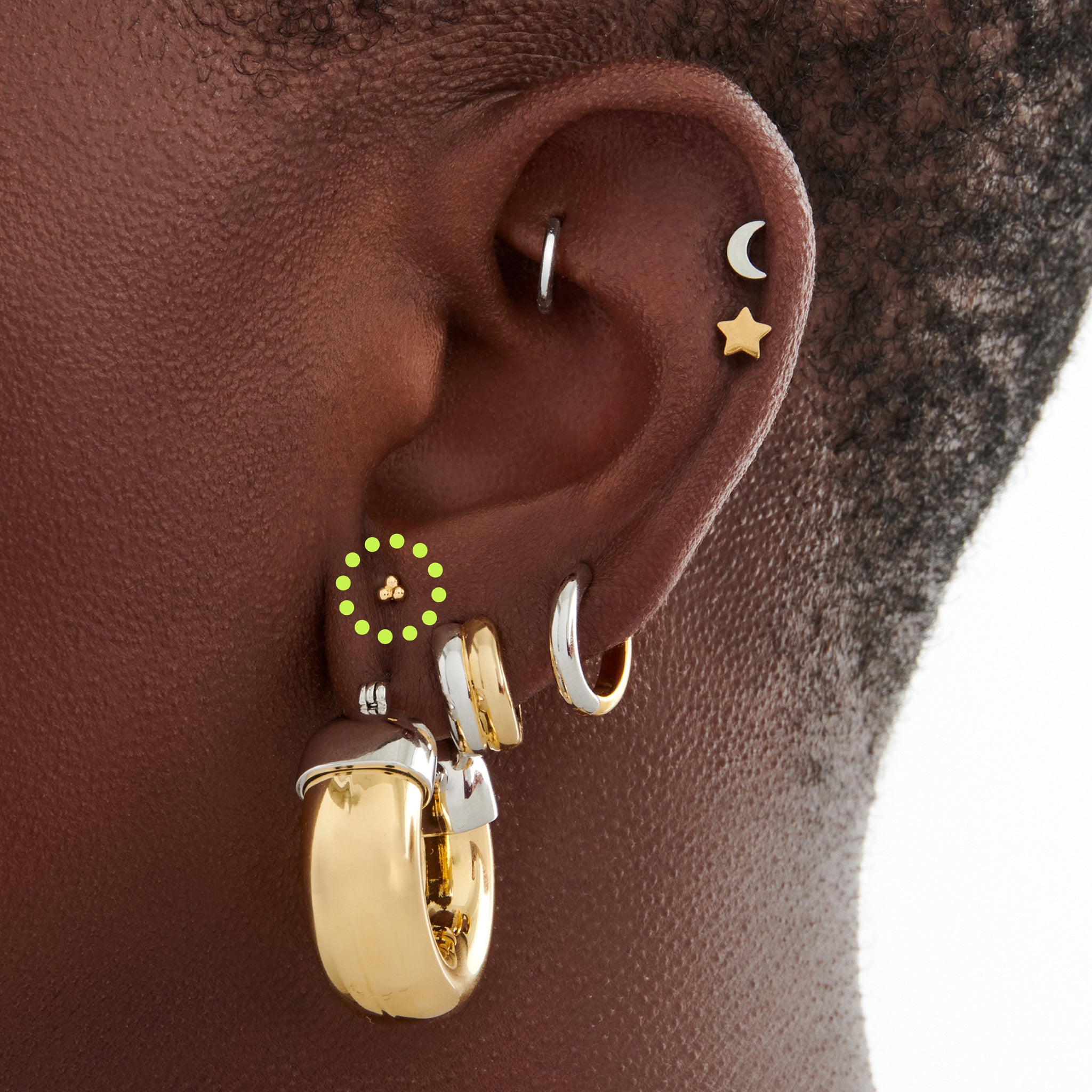 Beaded Triad Stud - STUDS