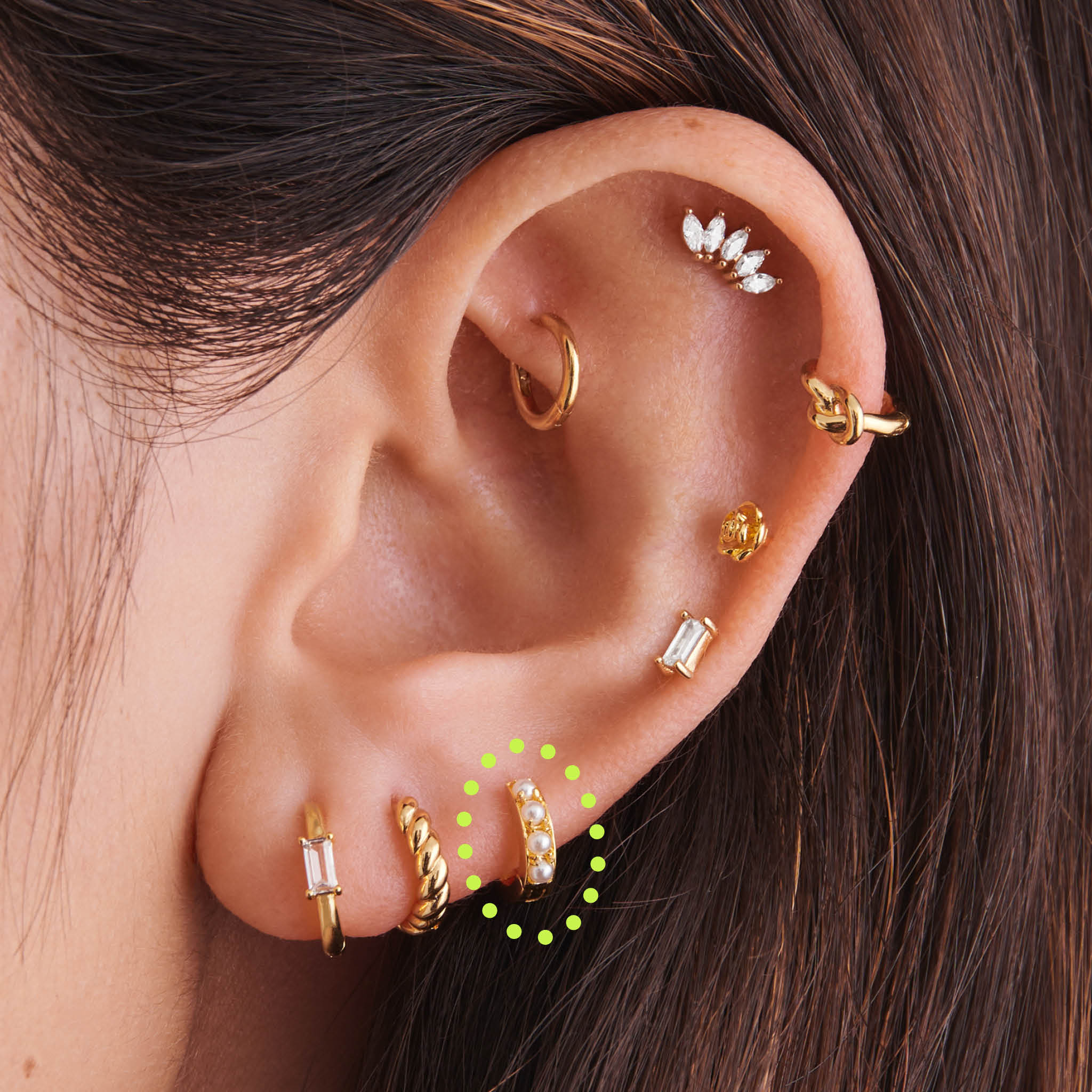 Micro Pearl Huggie - STUDS
