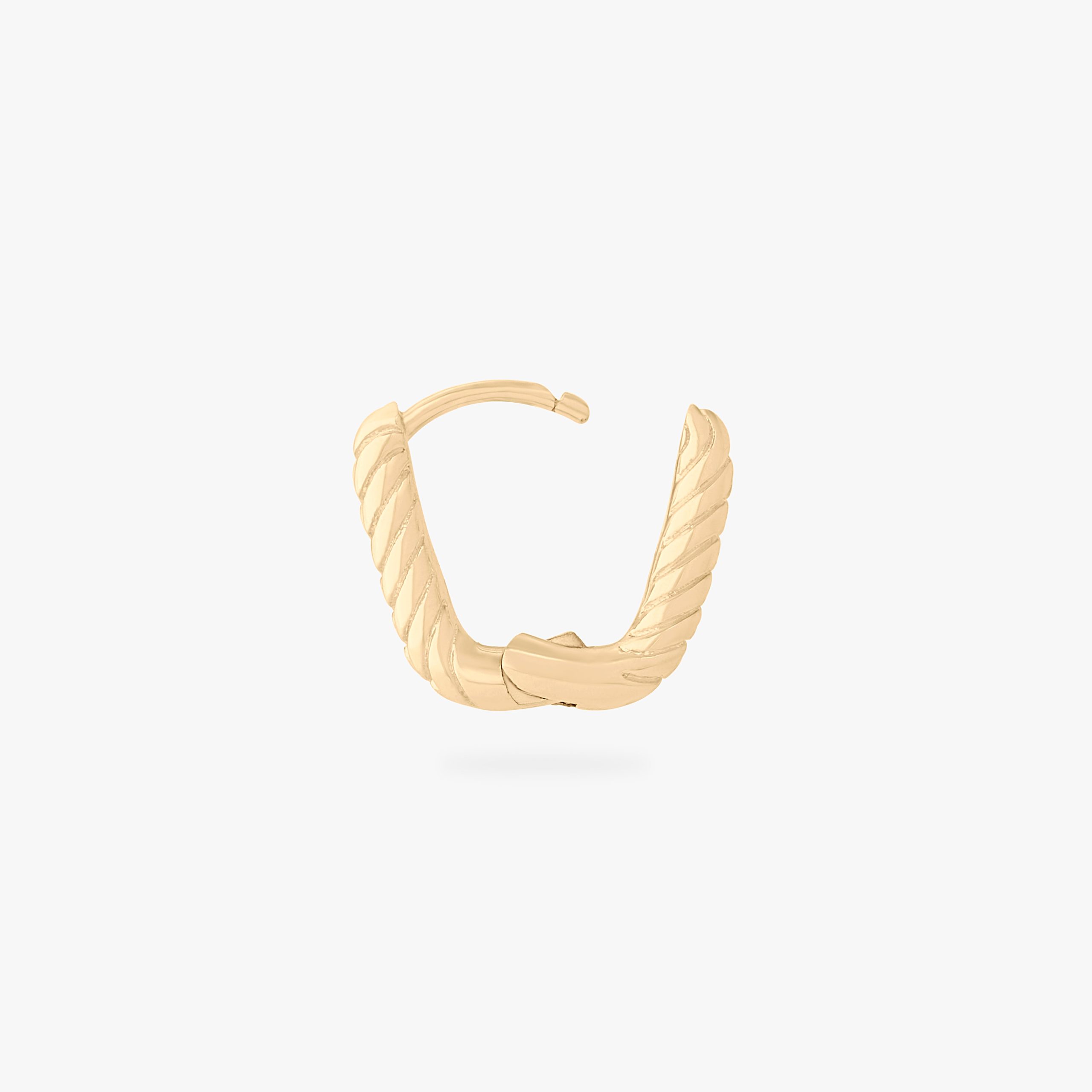 Square Twist Huggie - STUDS