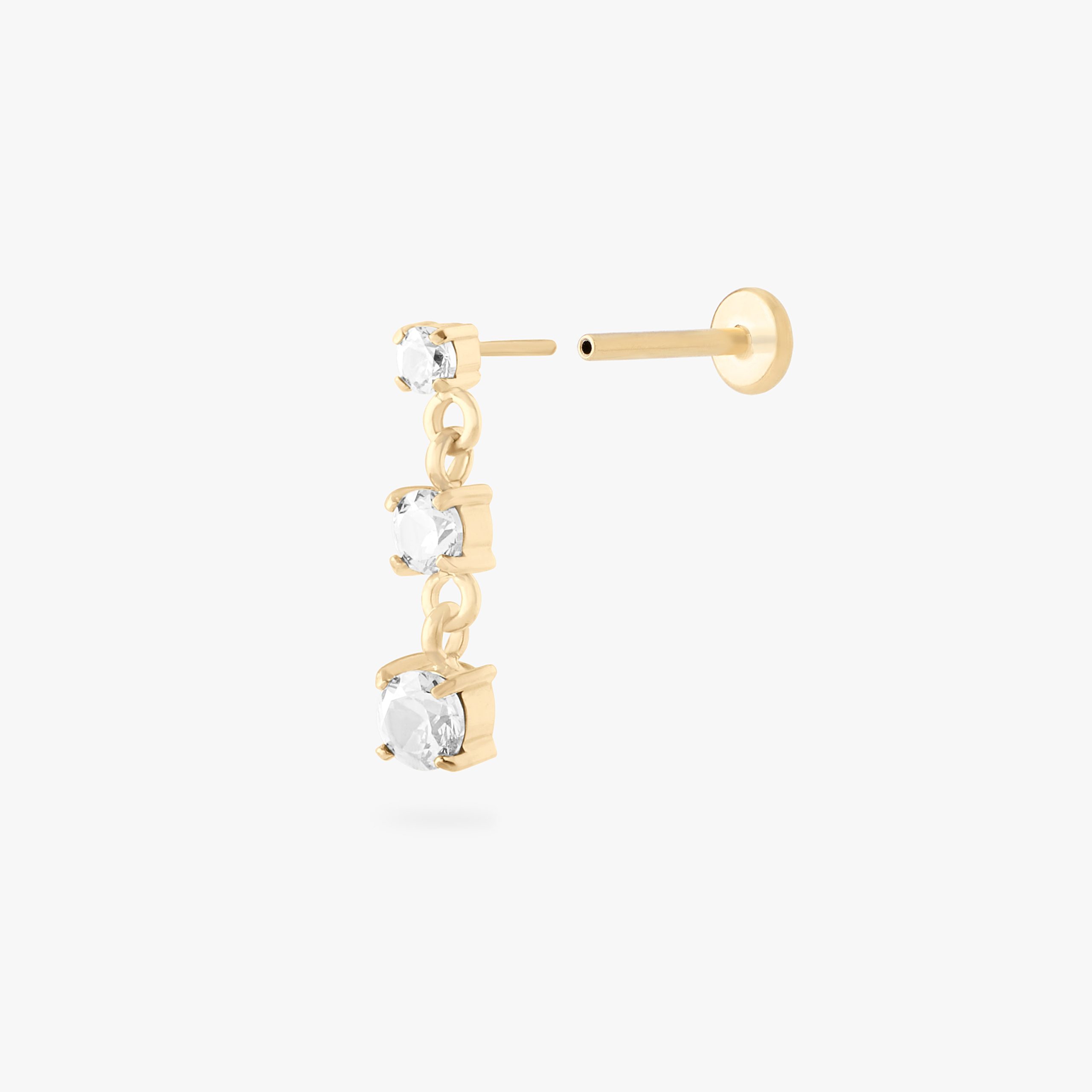 CZ Drip Flatback Stud - STUDS