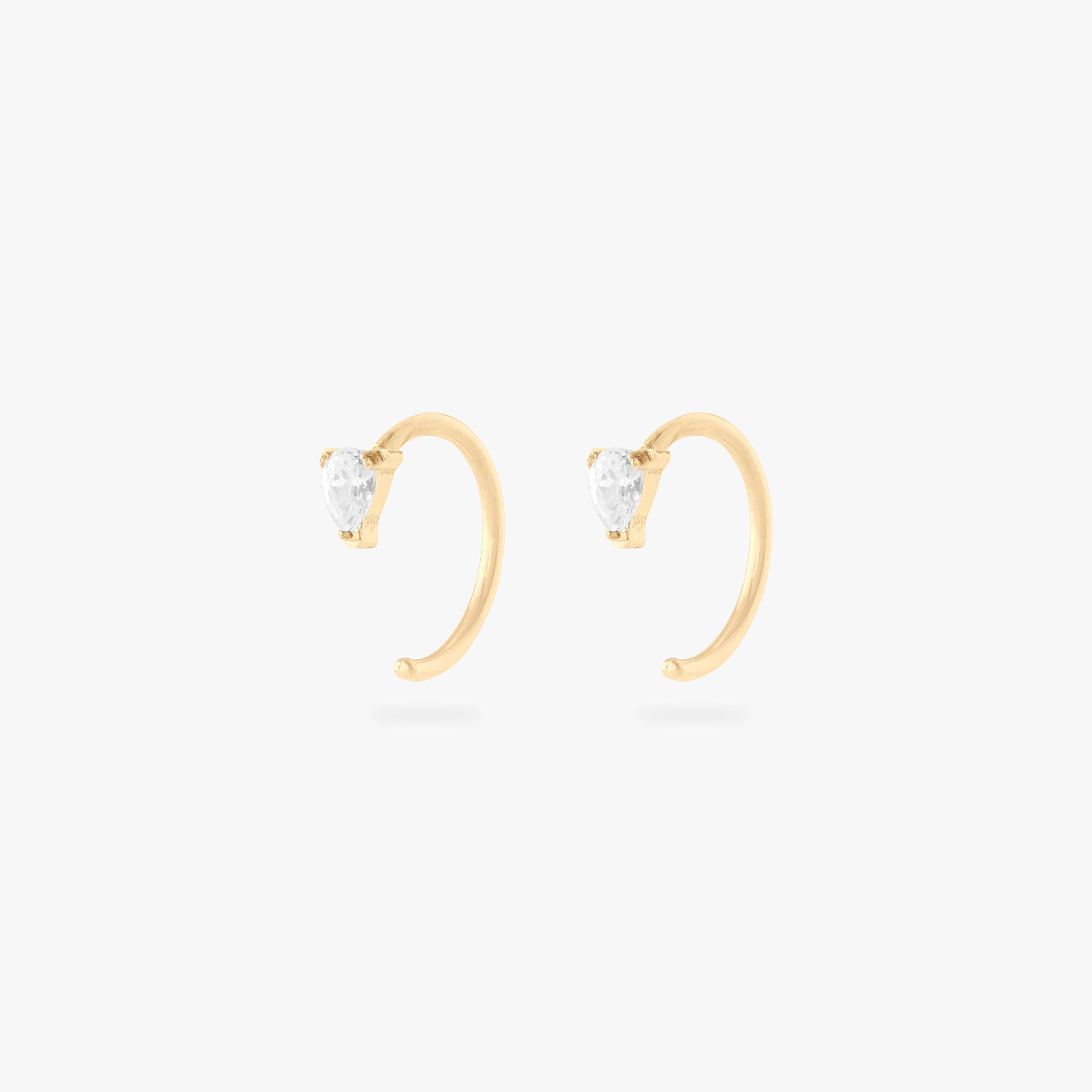 Open CZ Huggie 8mm - STUDS