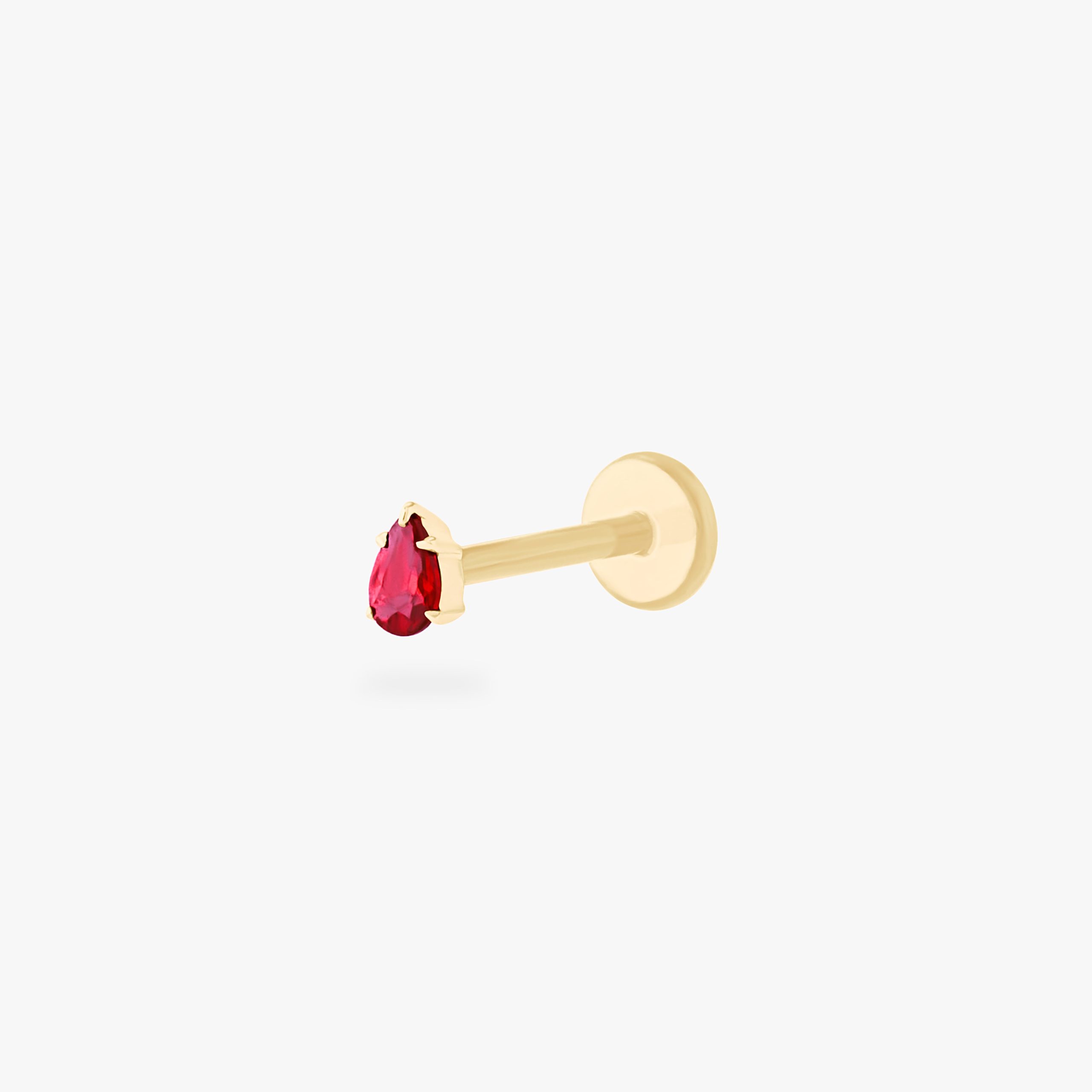 14K Pear Flatback - STUDS