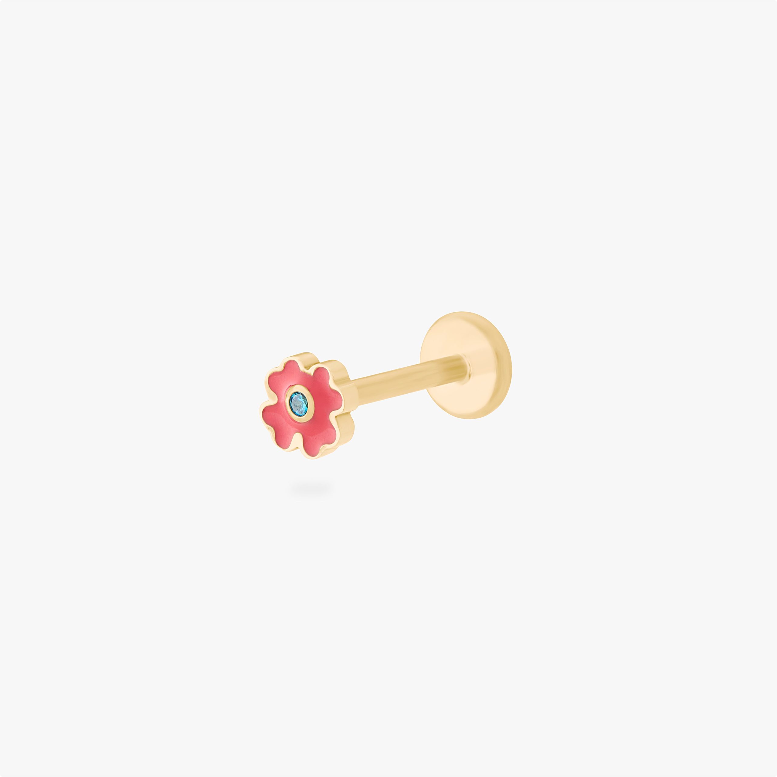 Enamel Flower Flatback Stud - STUDS