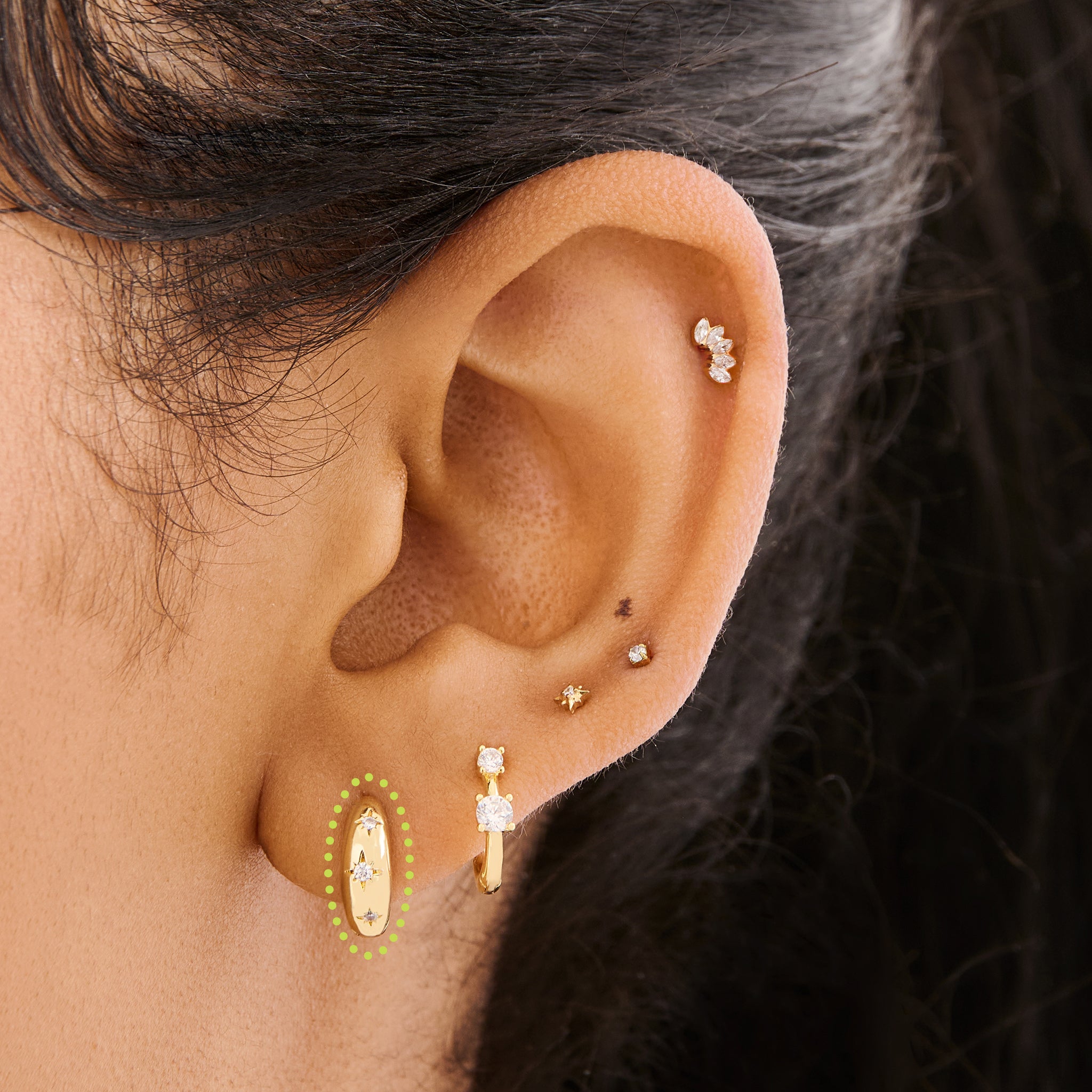 Twinkle CZ Huggie - STUDS