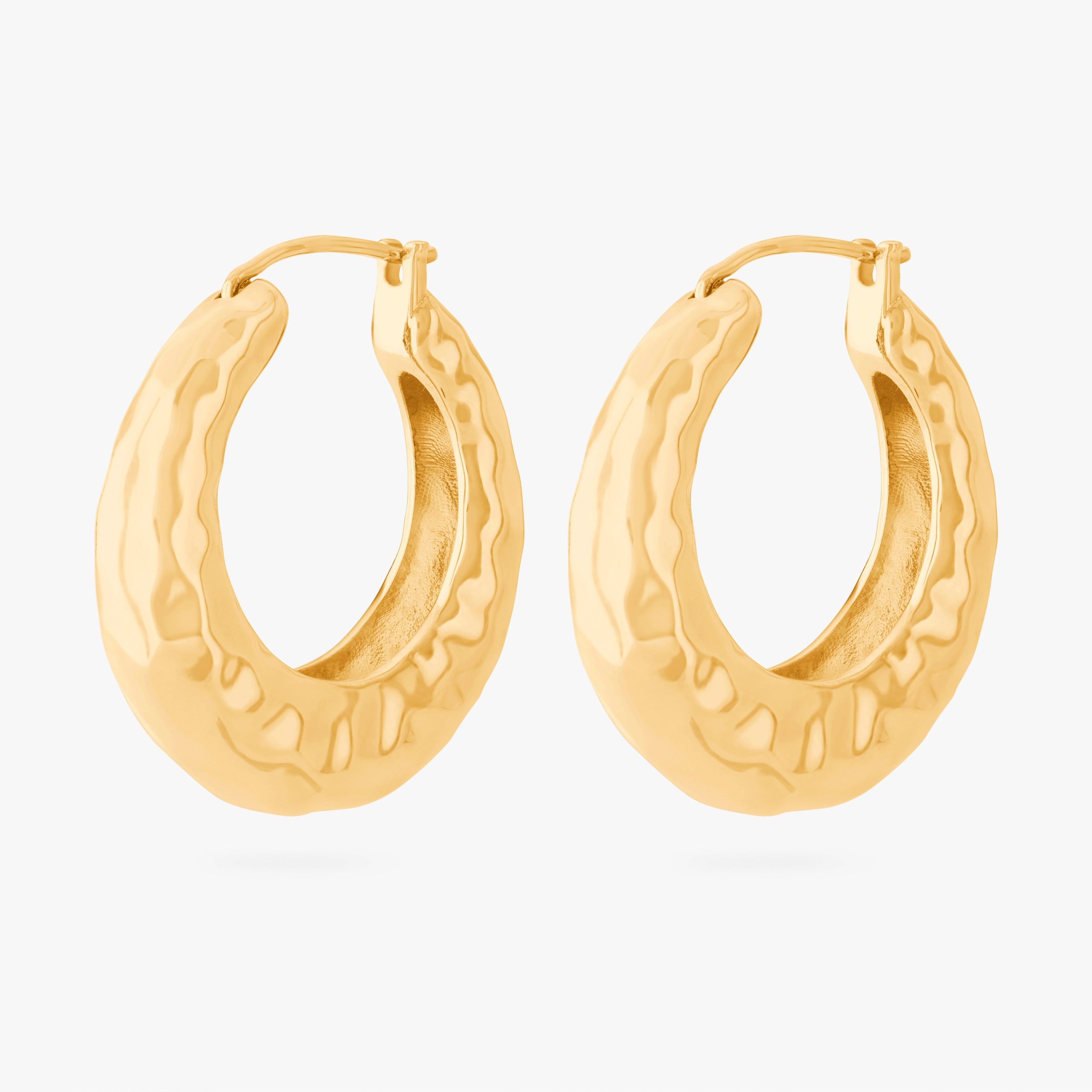 Hammered Hoop - STUDS