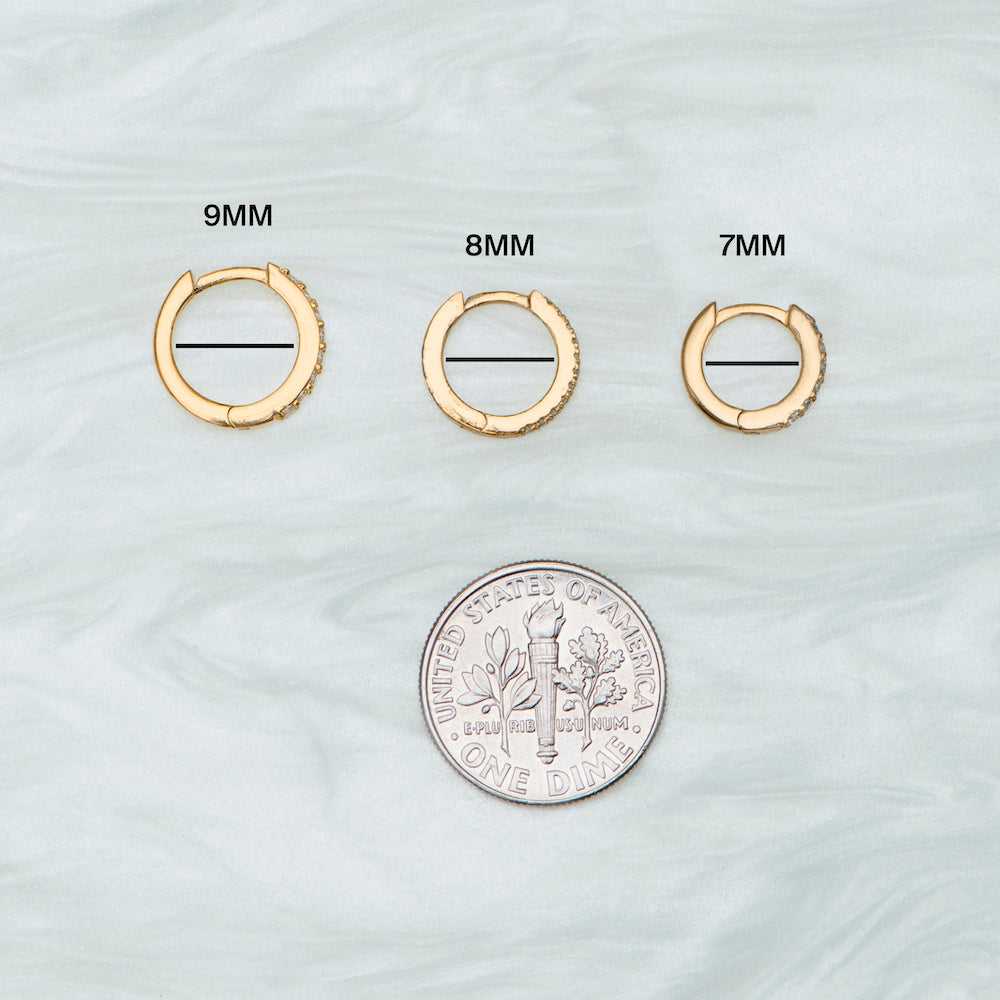 Small Pave Hoop - STUDS