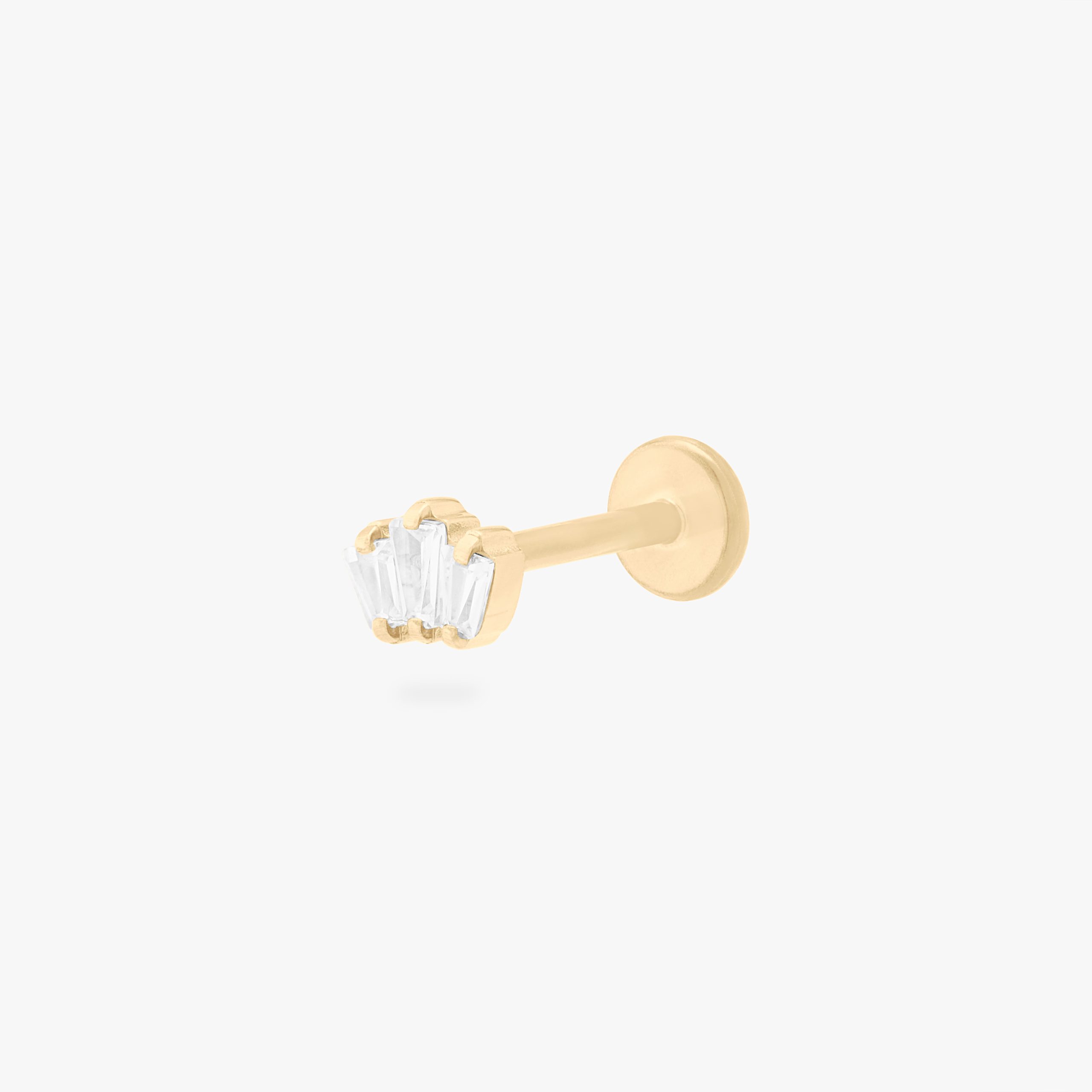 Micro Crown Baguette Flatback Stud - STUDS