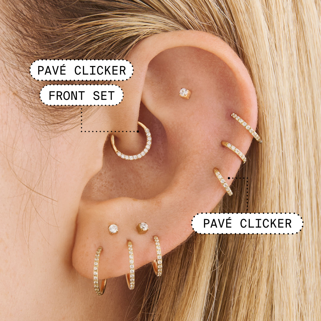 12mm Pave Clicker - STUDS