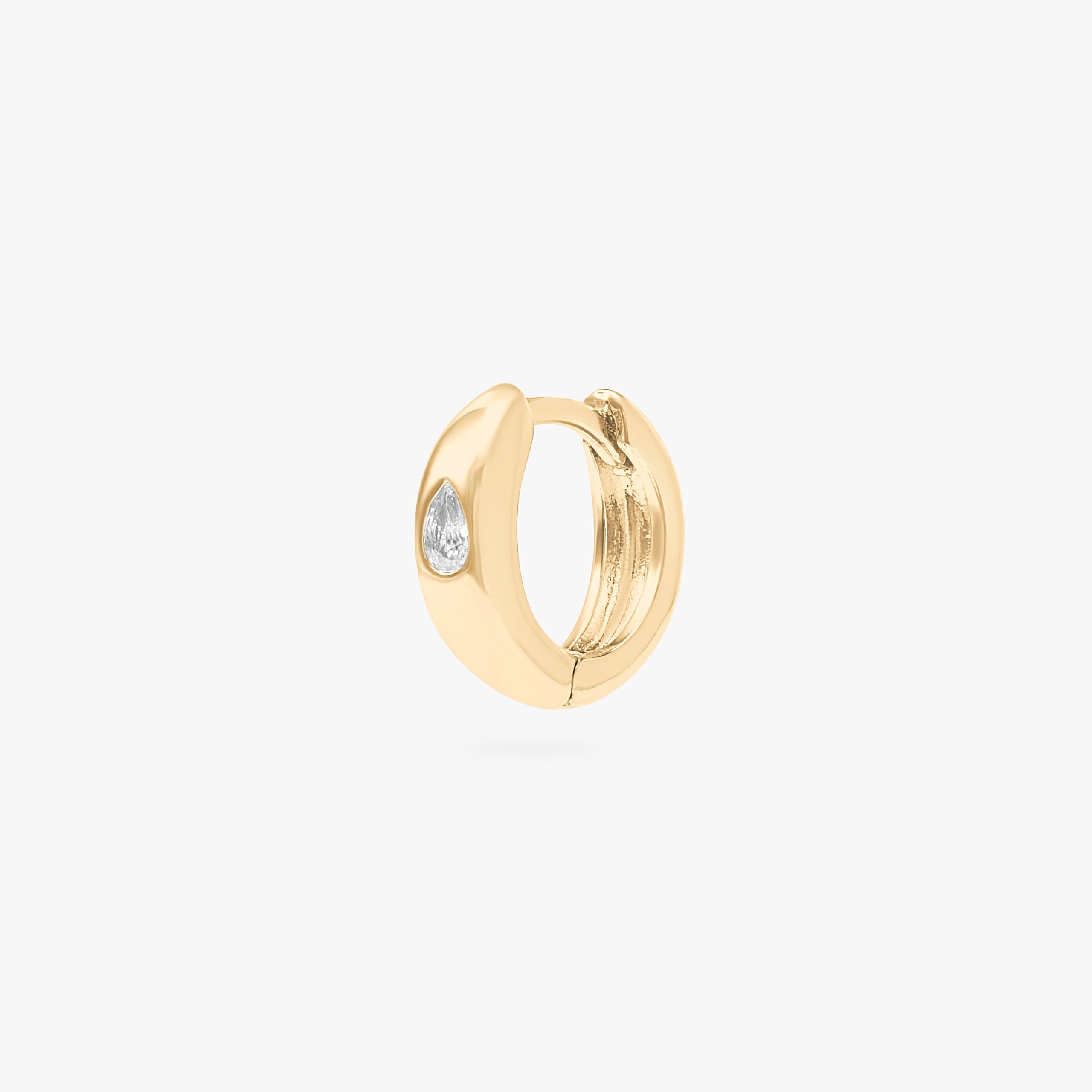 Chunky Pear CZ Huggie - STUDS