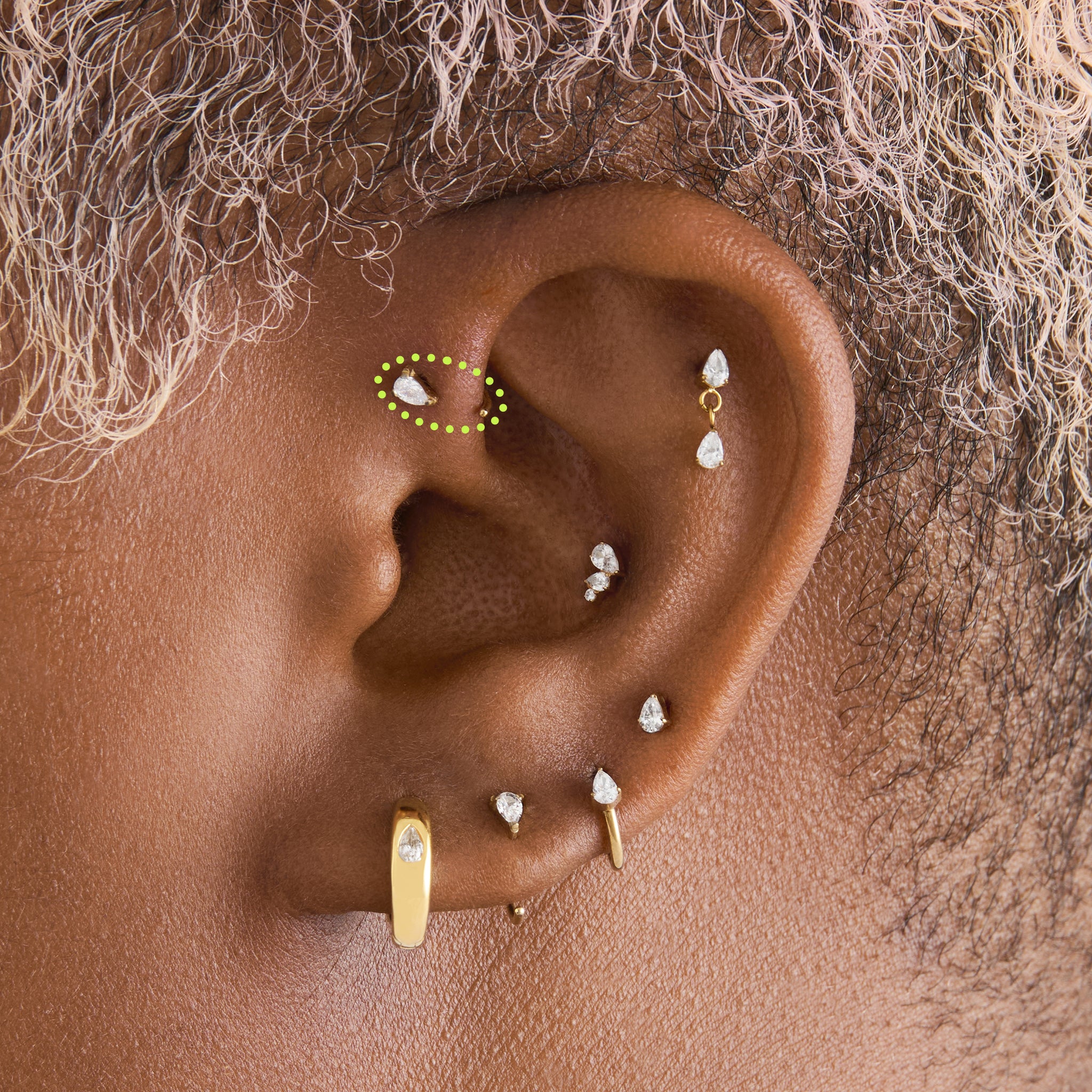 Open CZ Huggie 5mm - STUDS