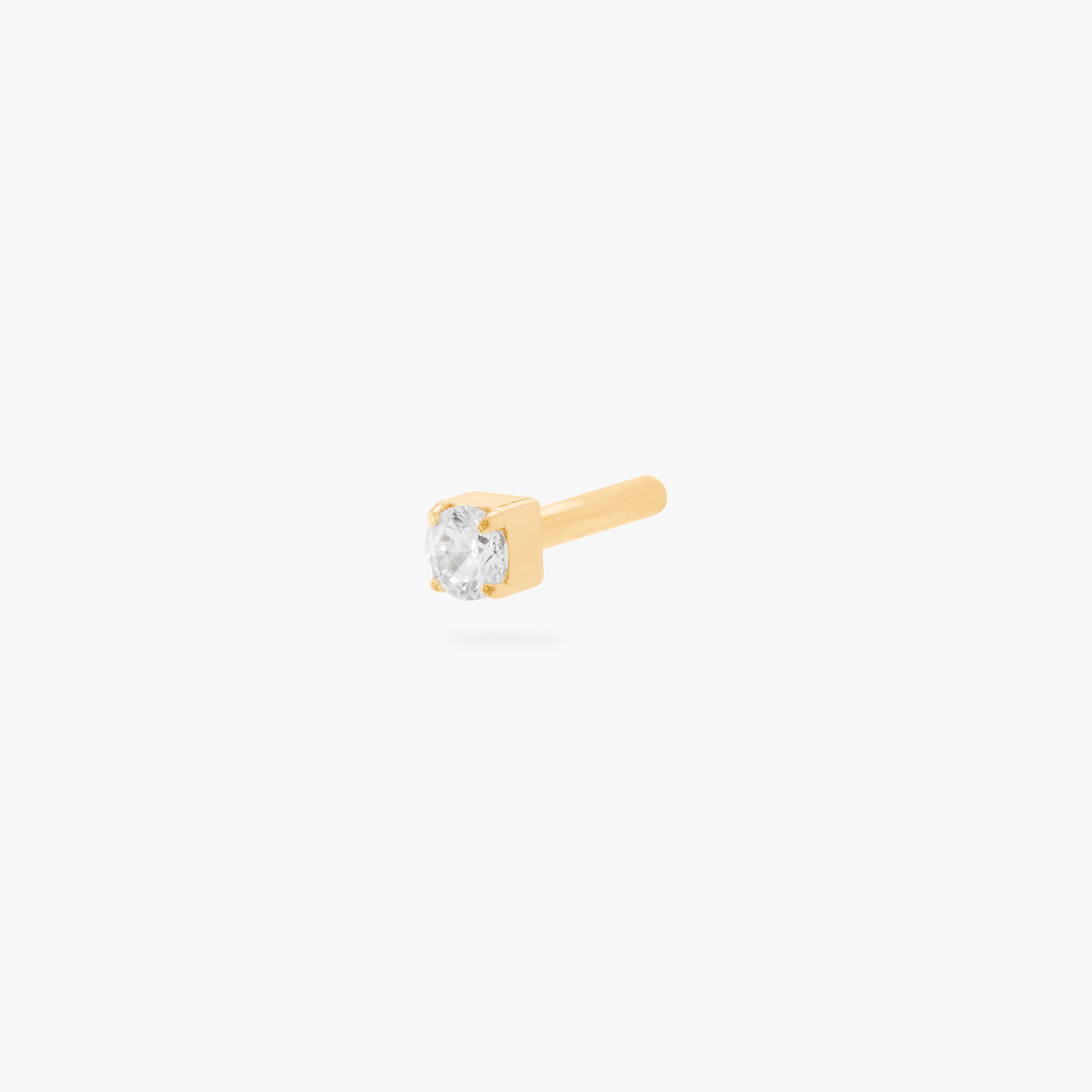 Gold Mini CZ Flatback Post - STUDS