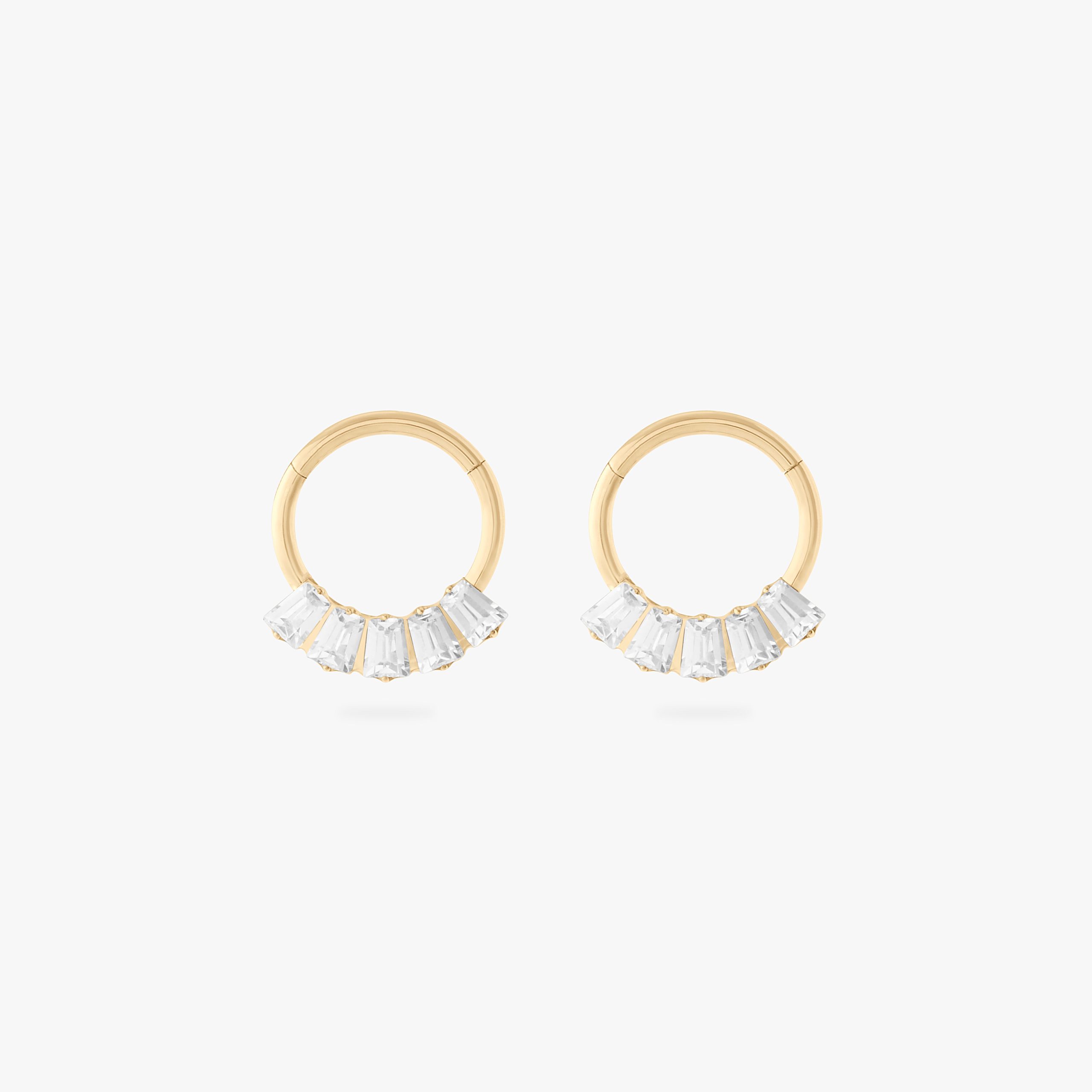 8mm Crown Baguette Clicker - STUDS