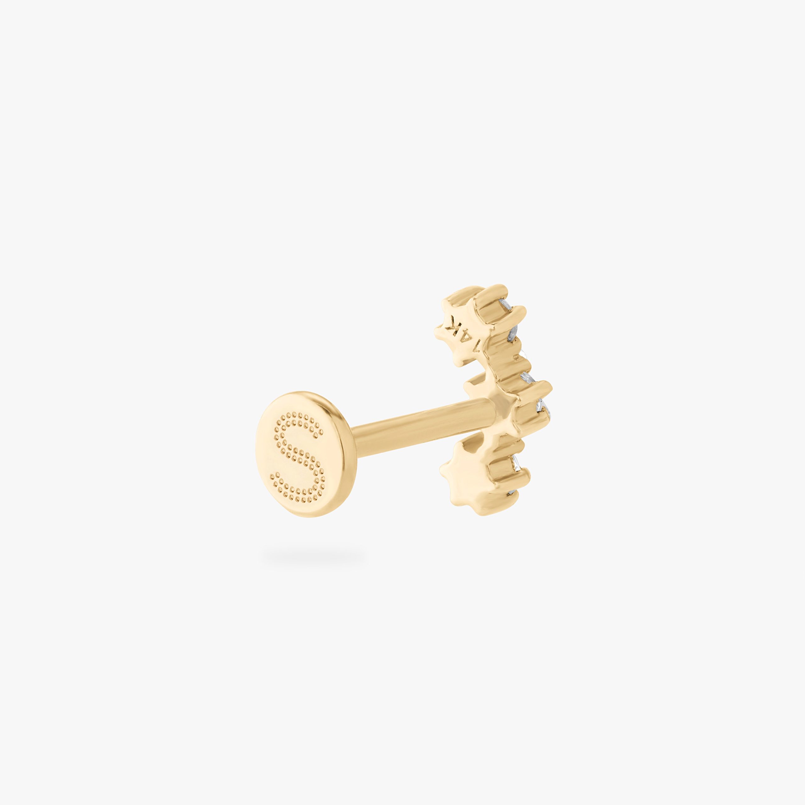 14K CZ Cluster Flatback - STUDS