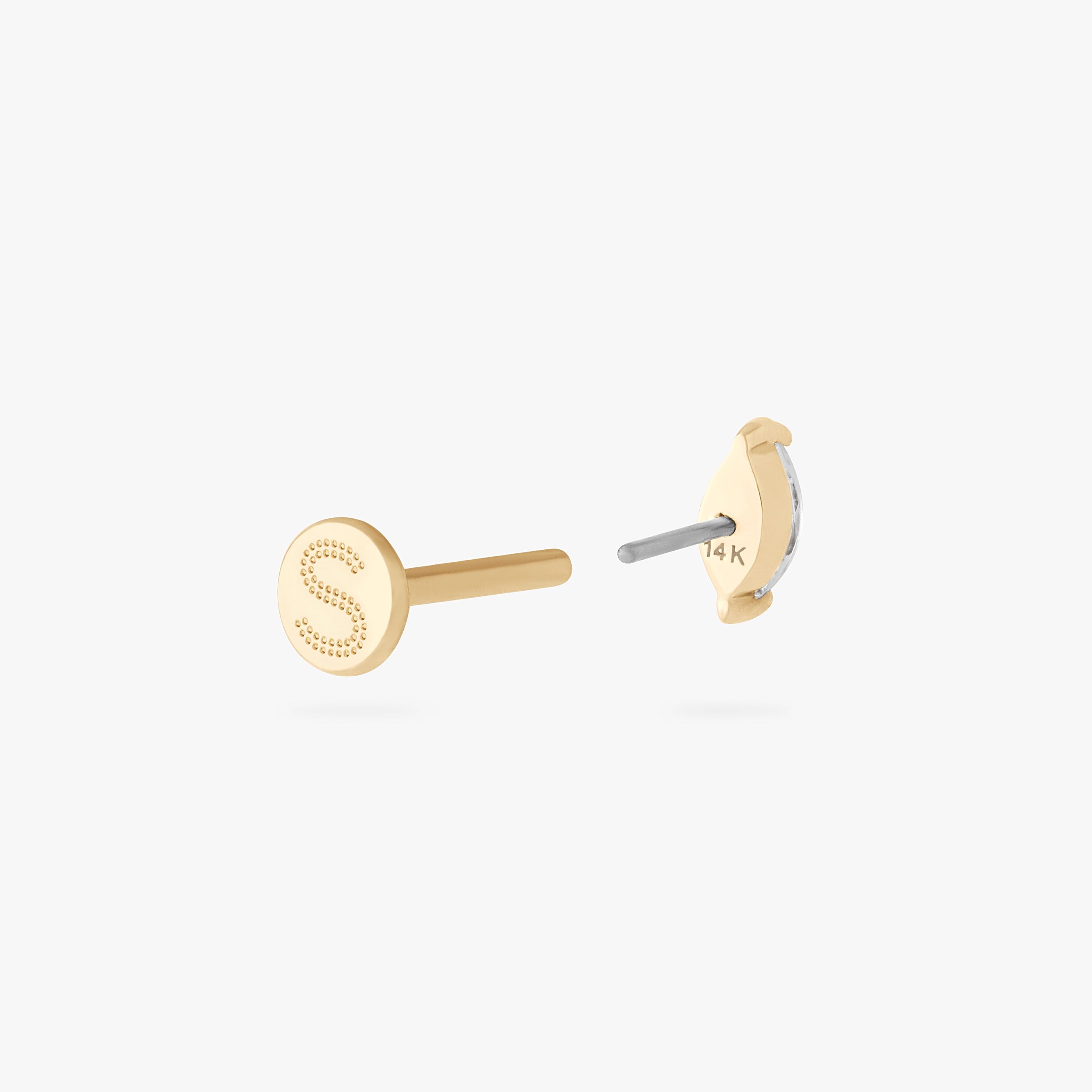 14K Marquise Flatback - STUDS