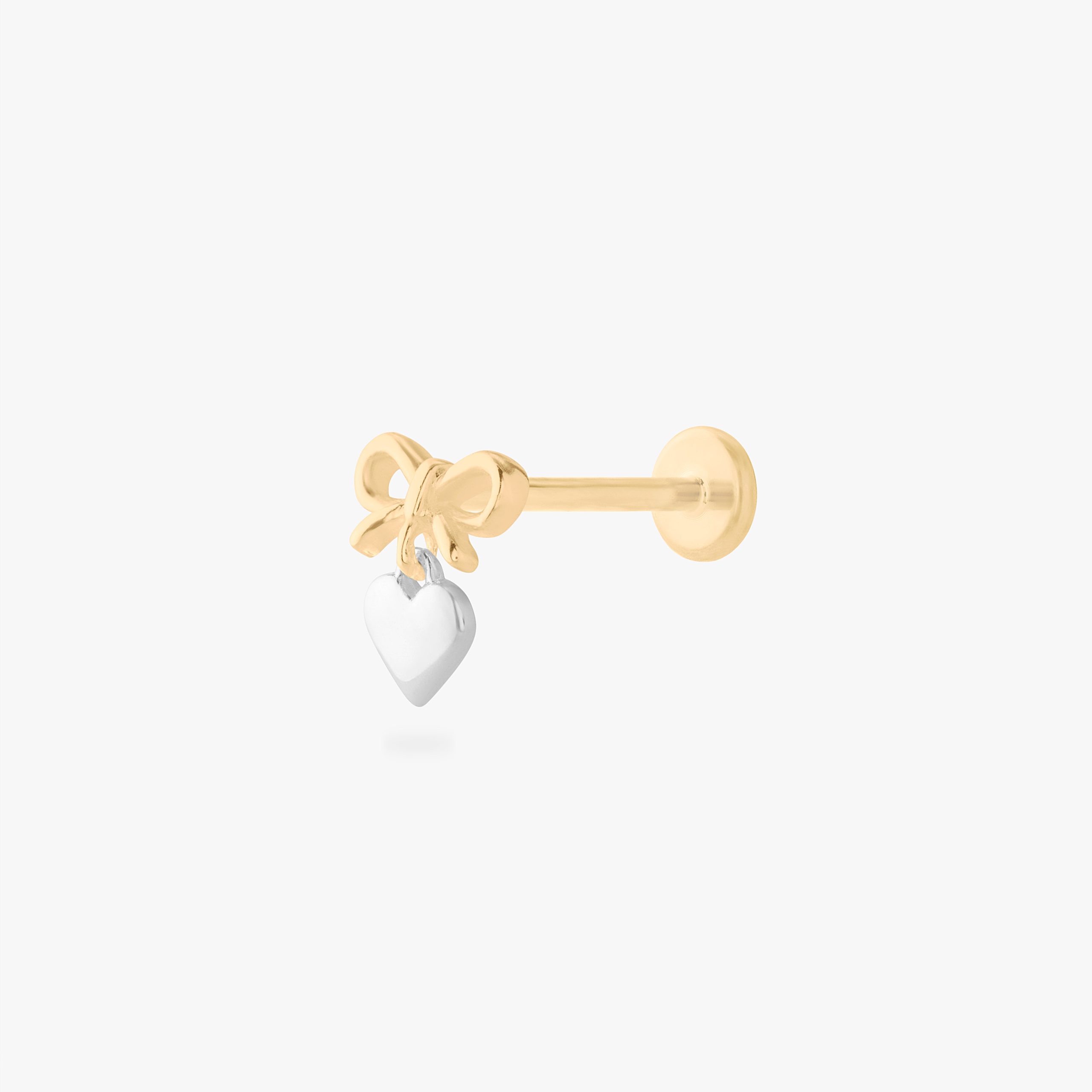 Two Tone Bow Flatback Stud - STUDS