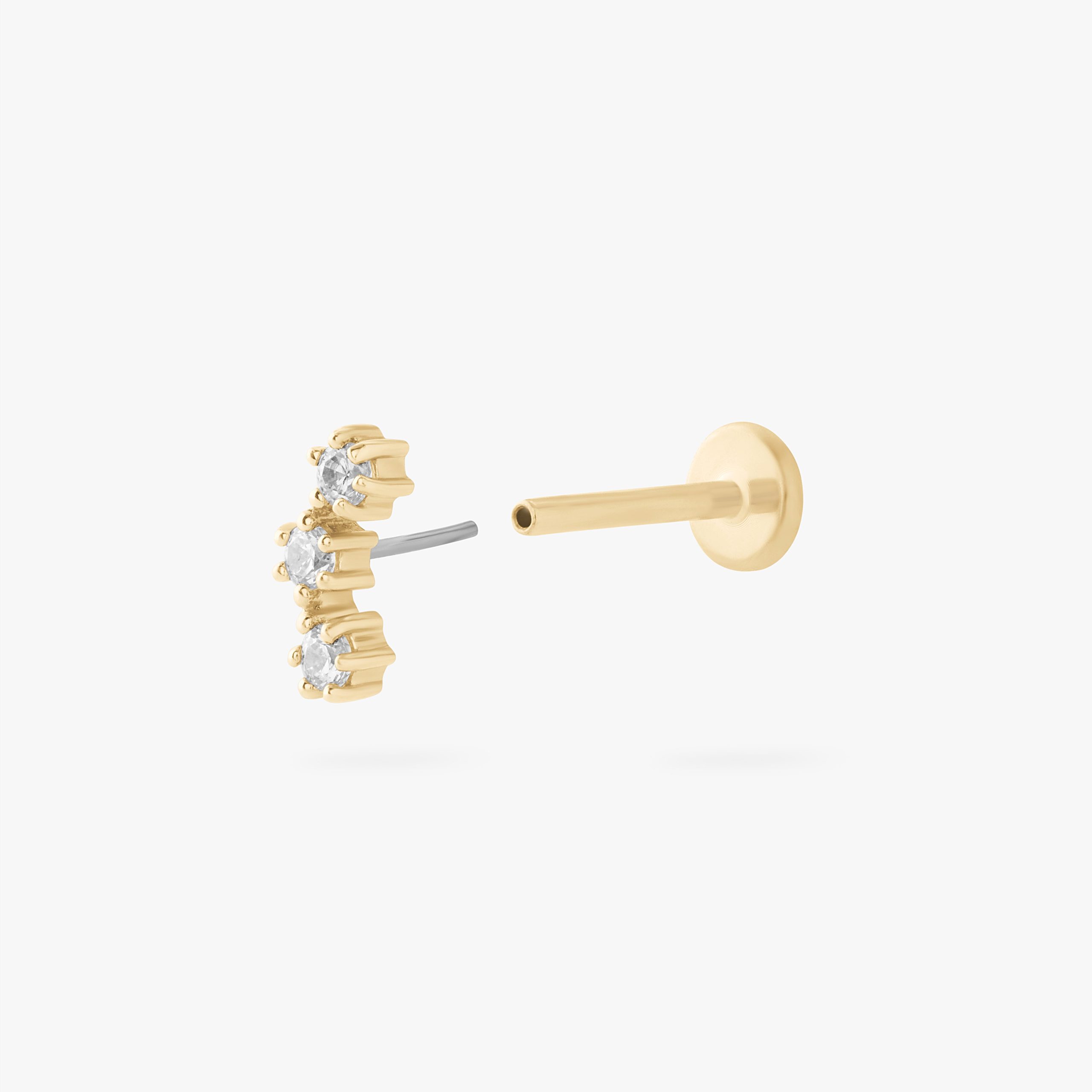 14K CZ Cluster Flatback - STUDS