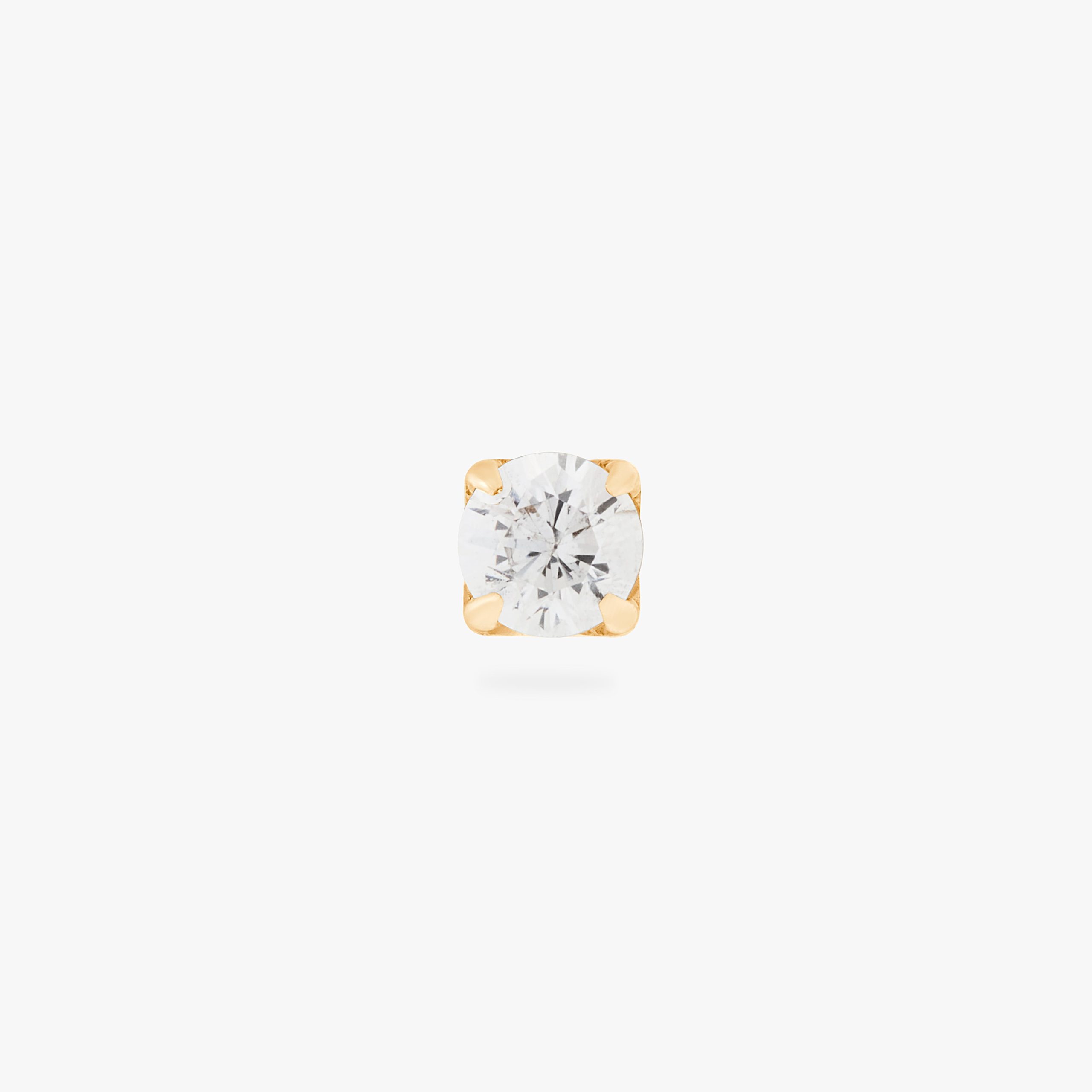 Gold Mini CZ Flatback Post - STUDS