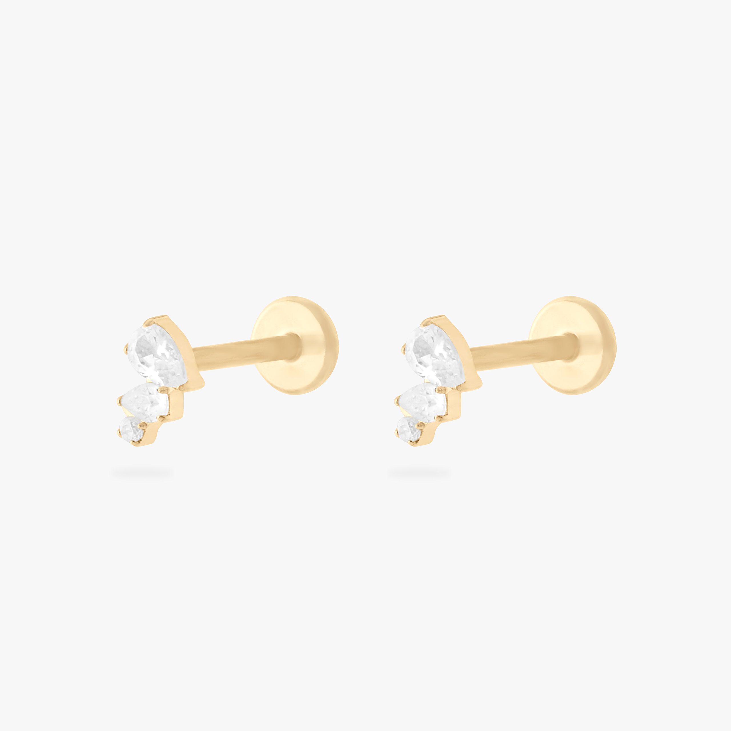 Pear Cluster Flatback Stud - STUDS
