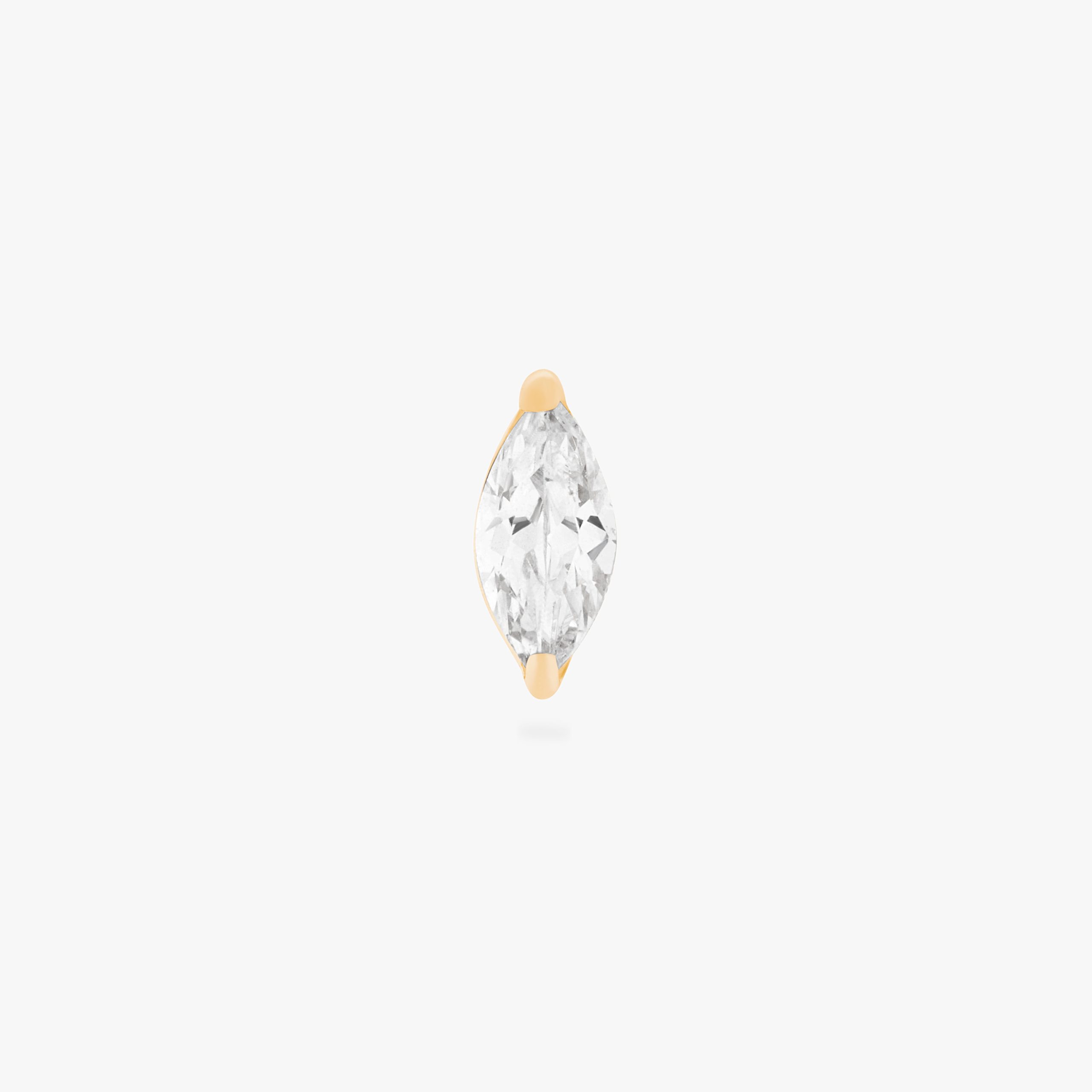 Gold Marquise Flatback Post - STUDS