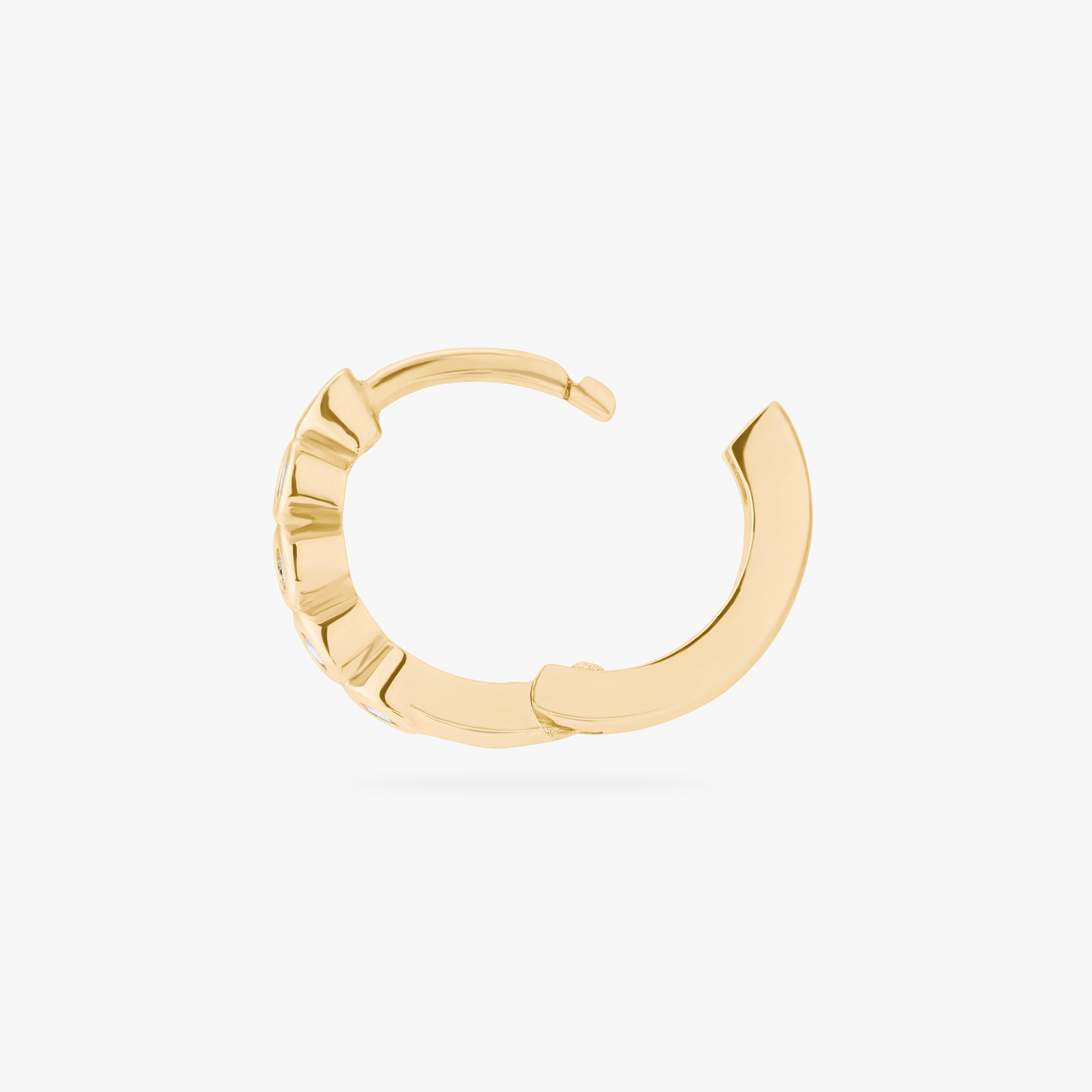 CZ Bezel Huggie - STUDS