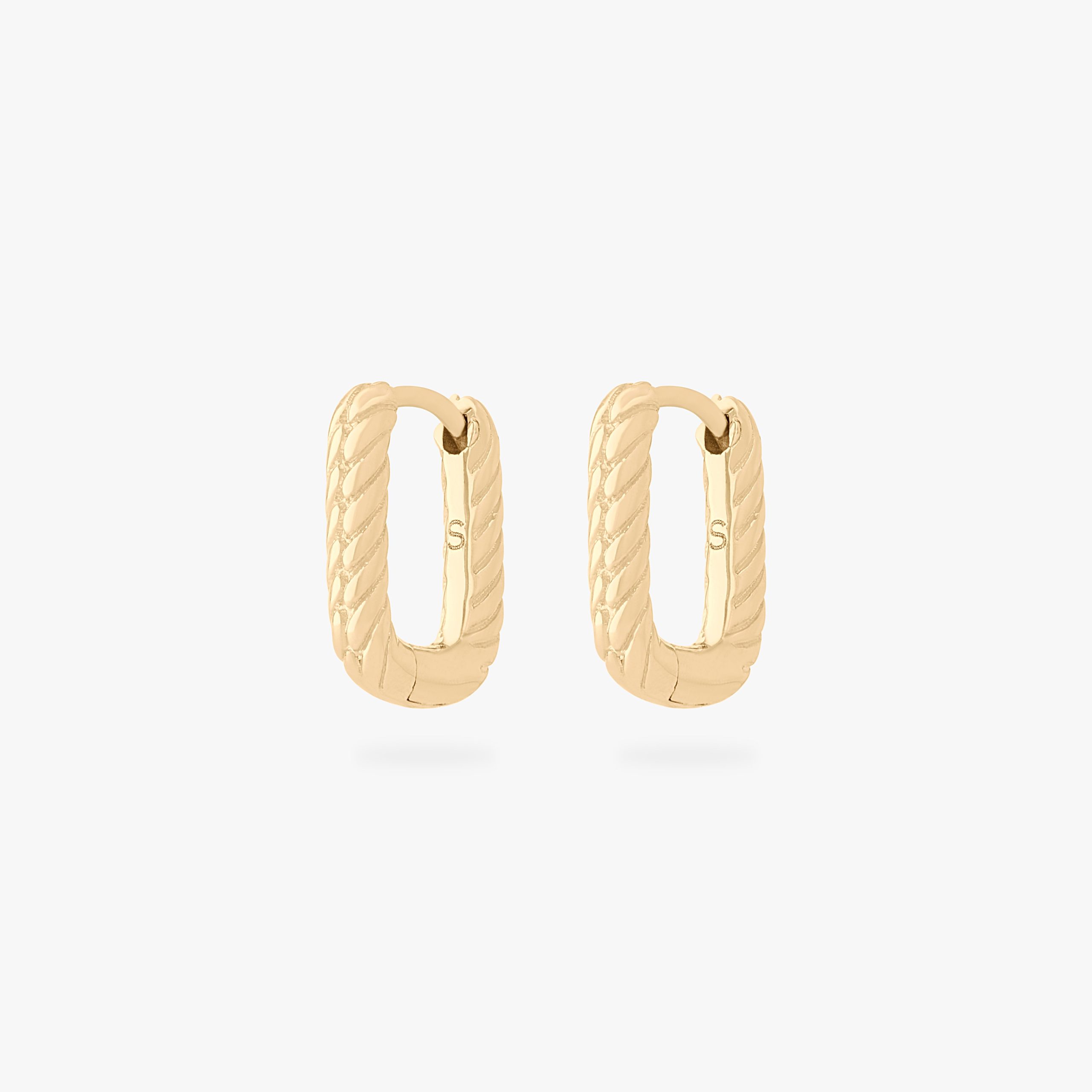 Square Twist Huggie - STUDS