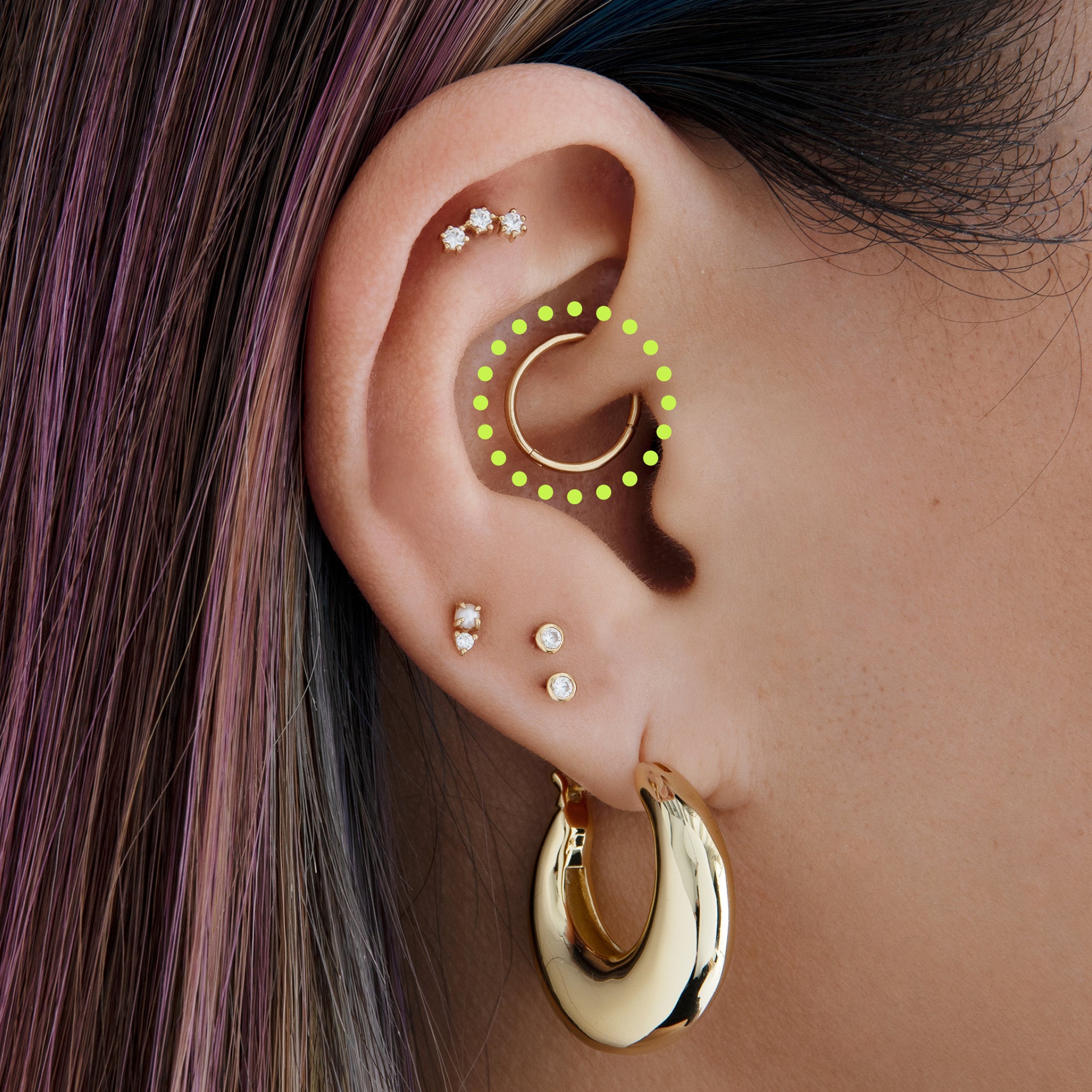 14K 8mm Clicker - STUDS