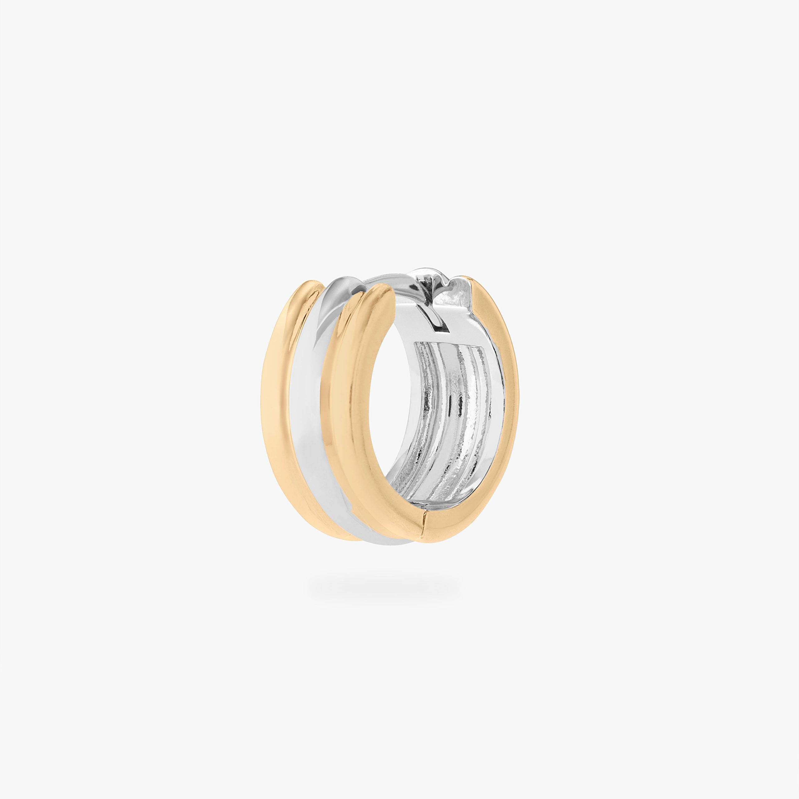 Two Tone Chunky Hoop - STUDS