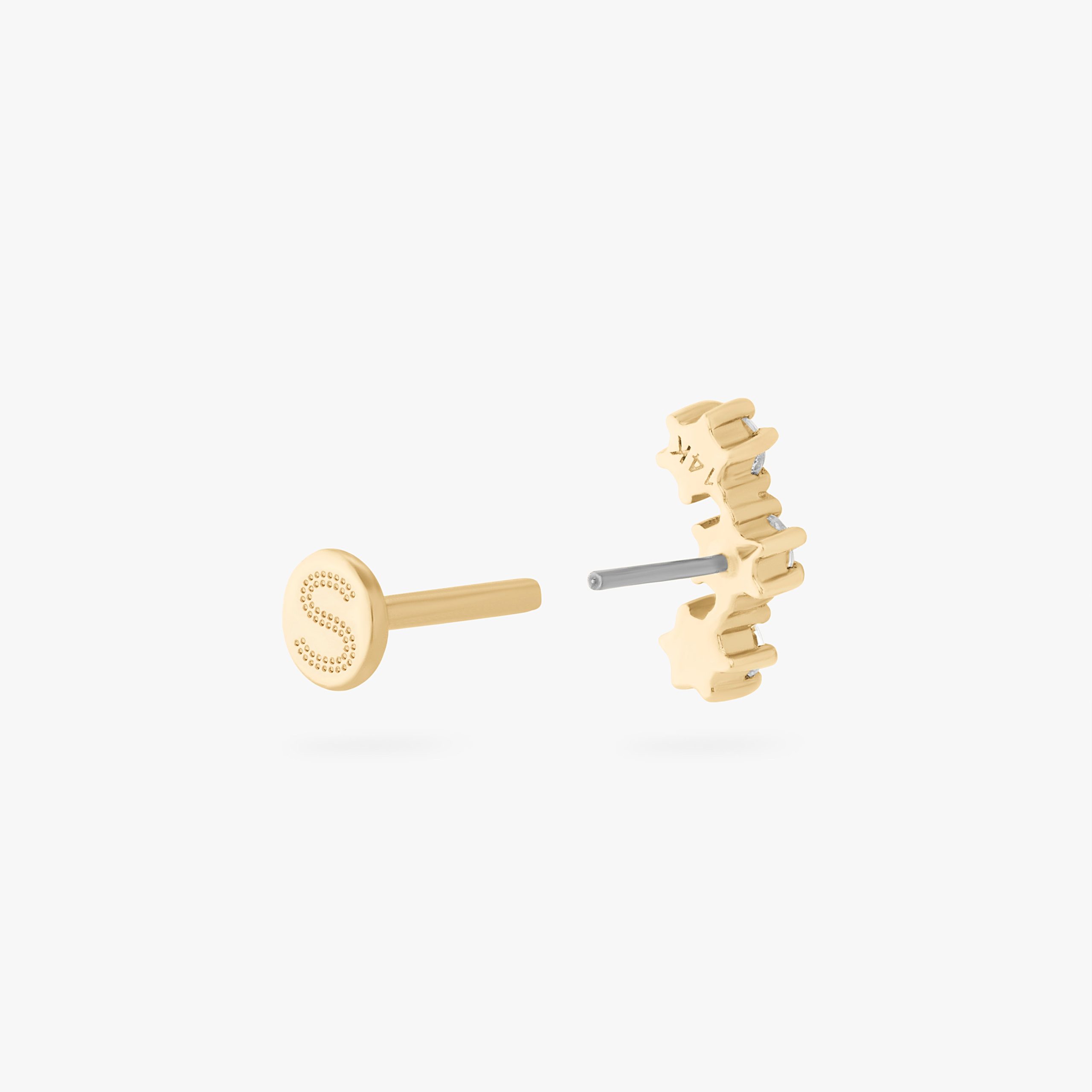 14K CZ Cluster Flatback - STUDS
