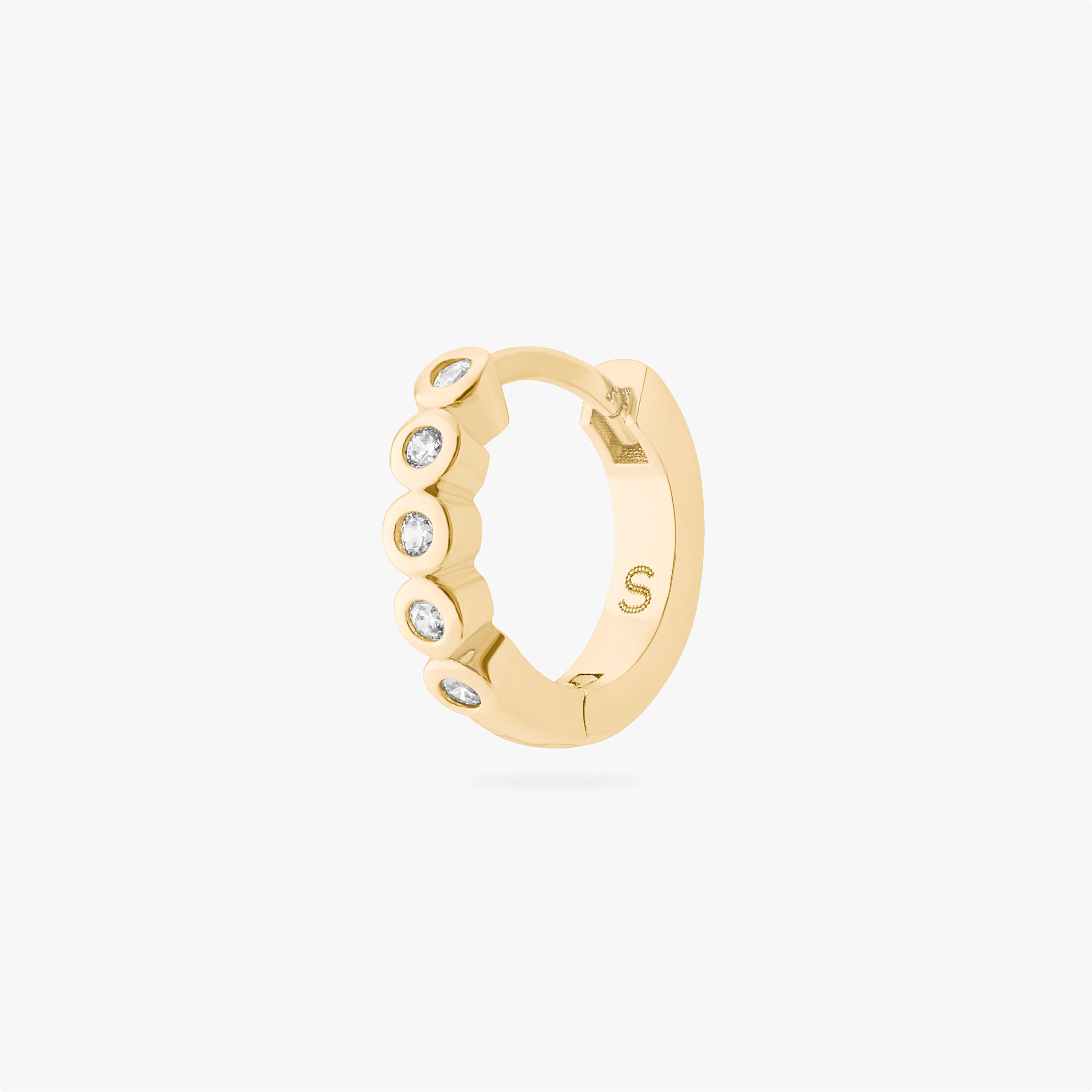 CZ Bezel Huggie - STUDS