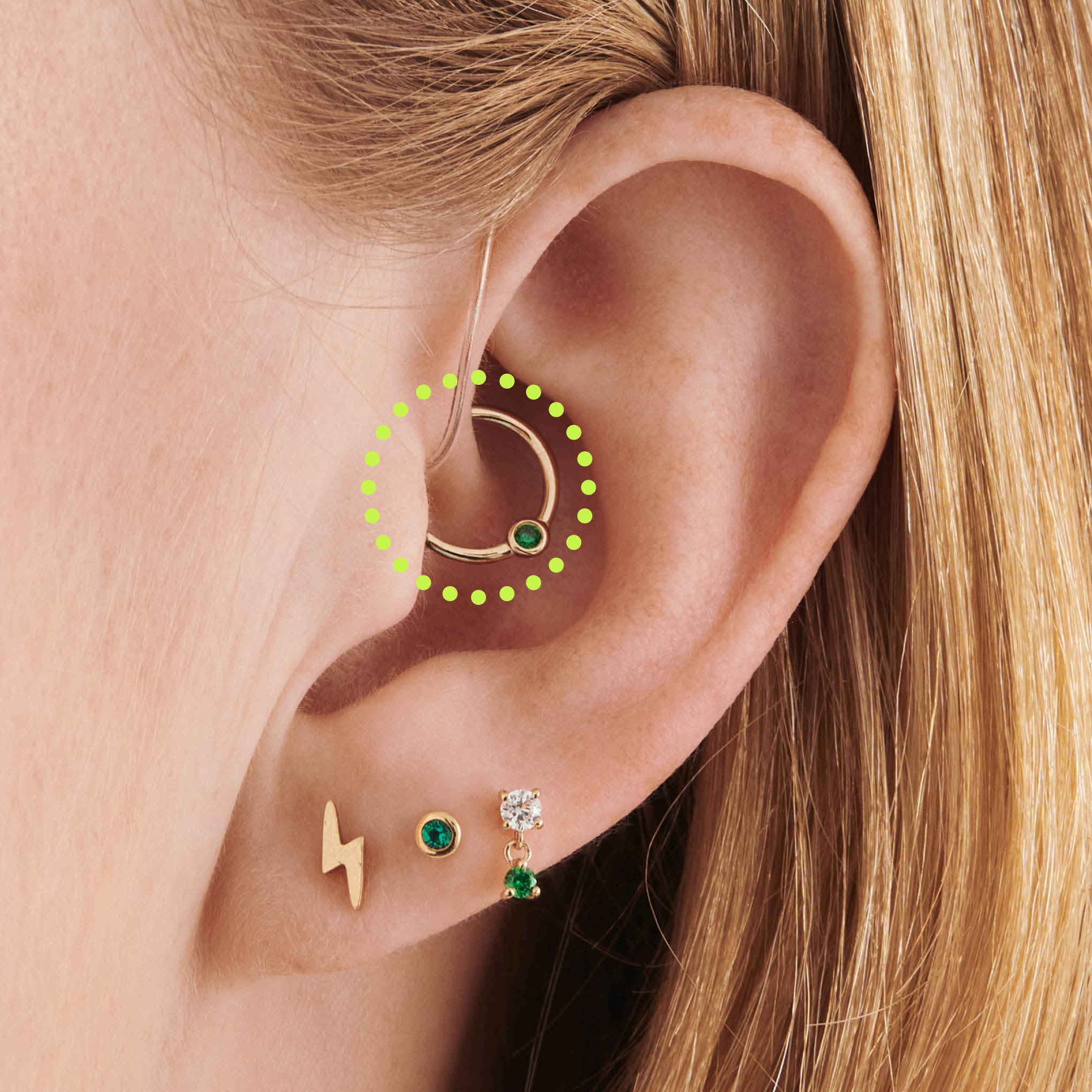 14K Bezel Clicker 8mm - STUDS