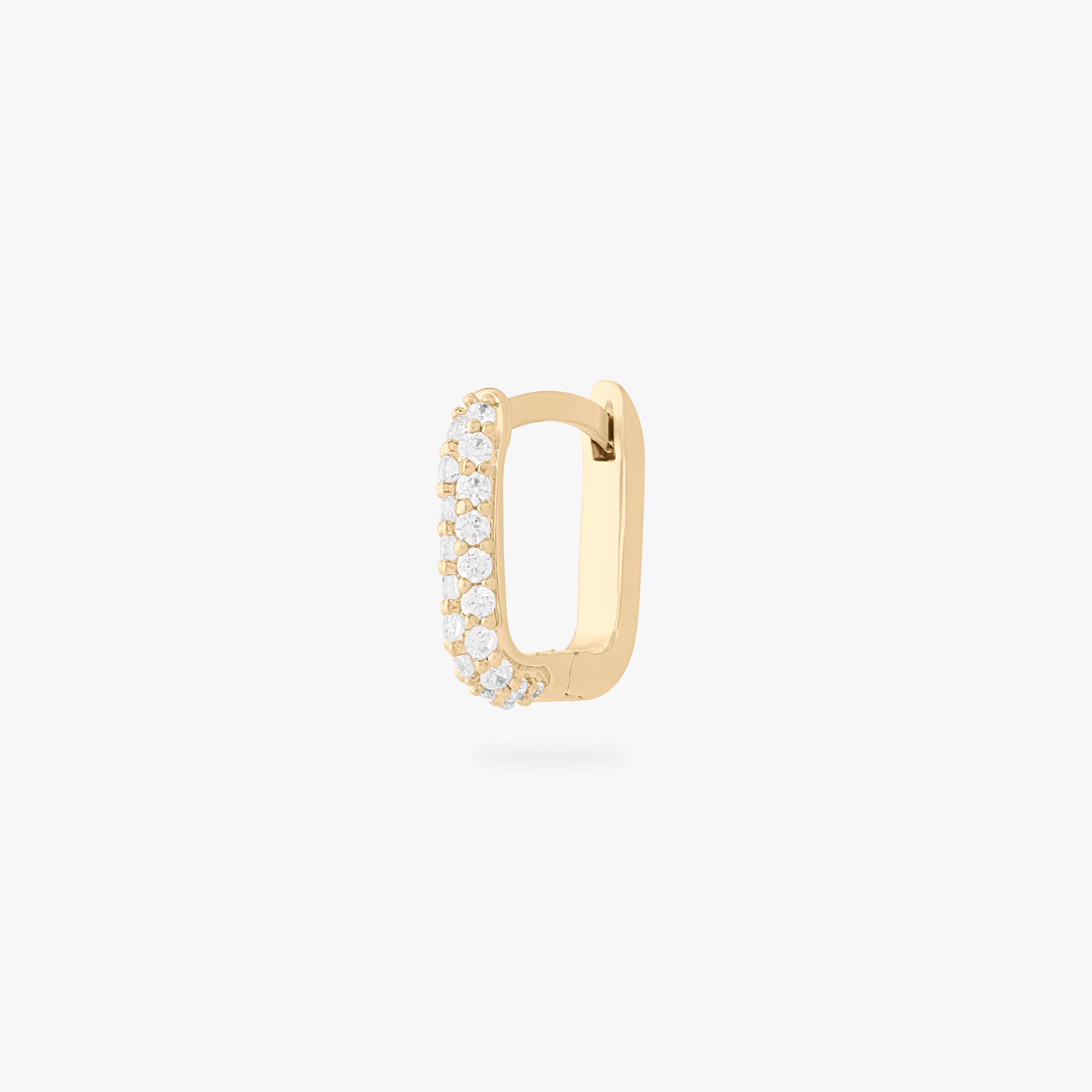 Square Pave Huggie - STUDS