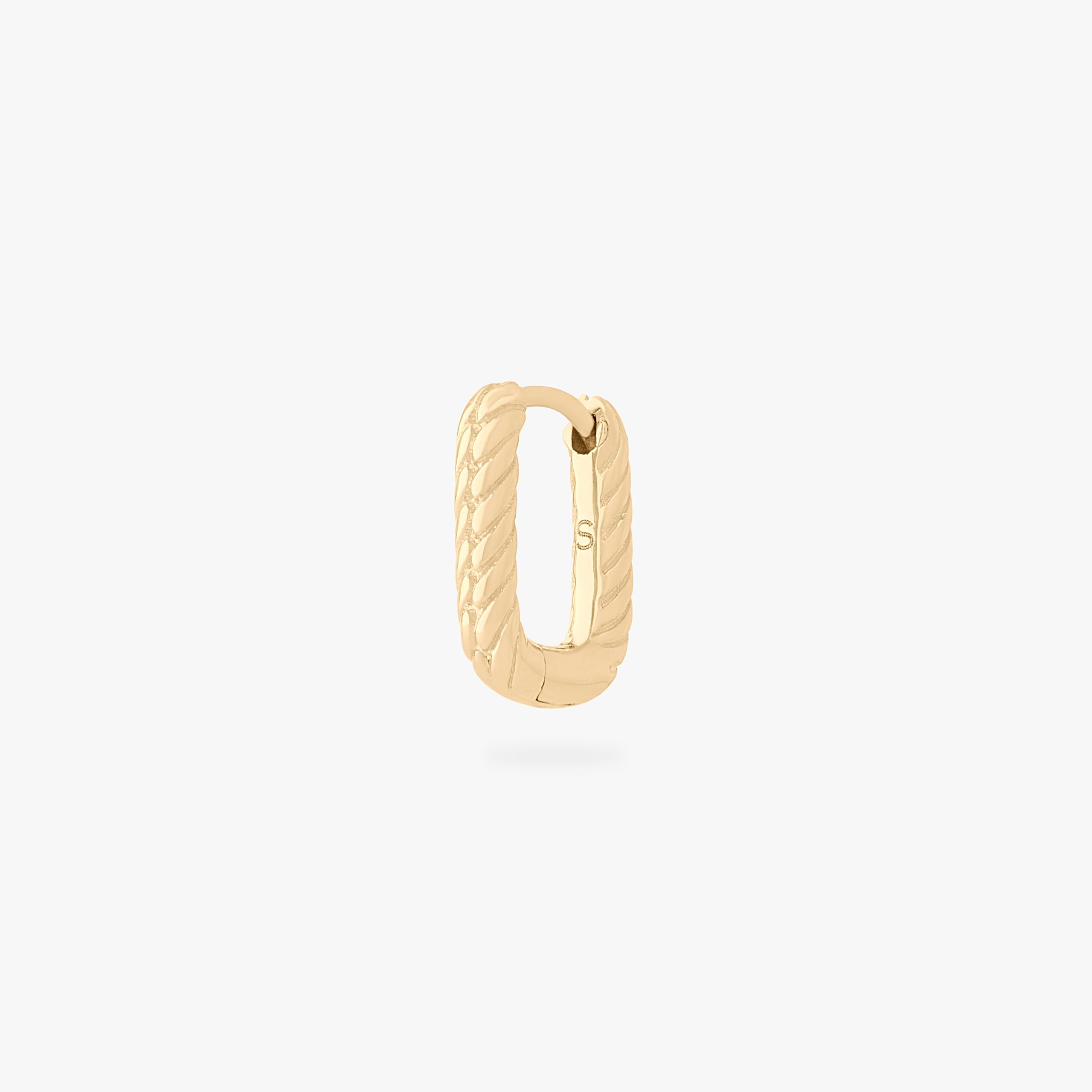 Square Twist Huggie - STUDS