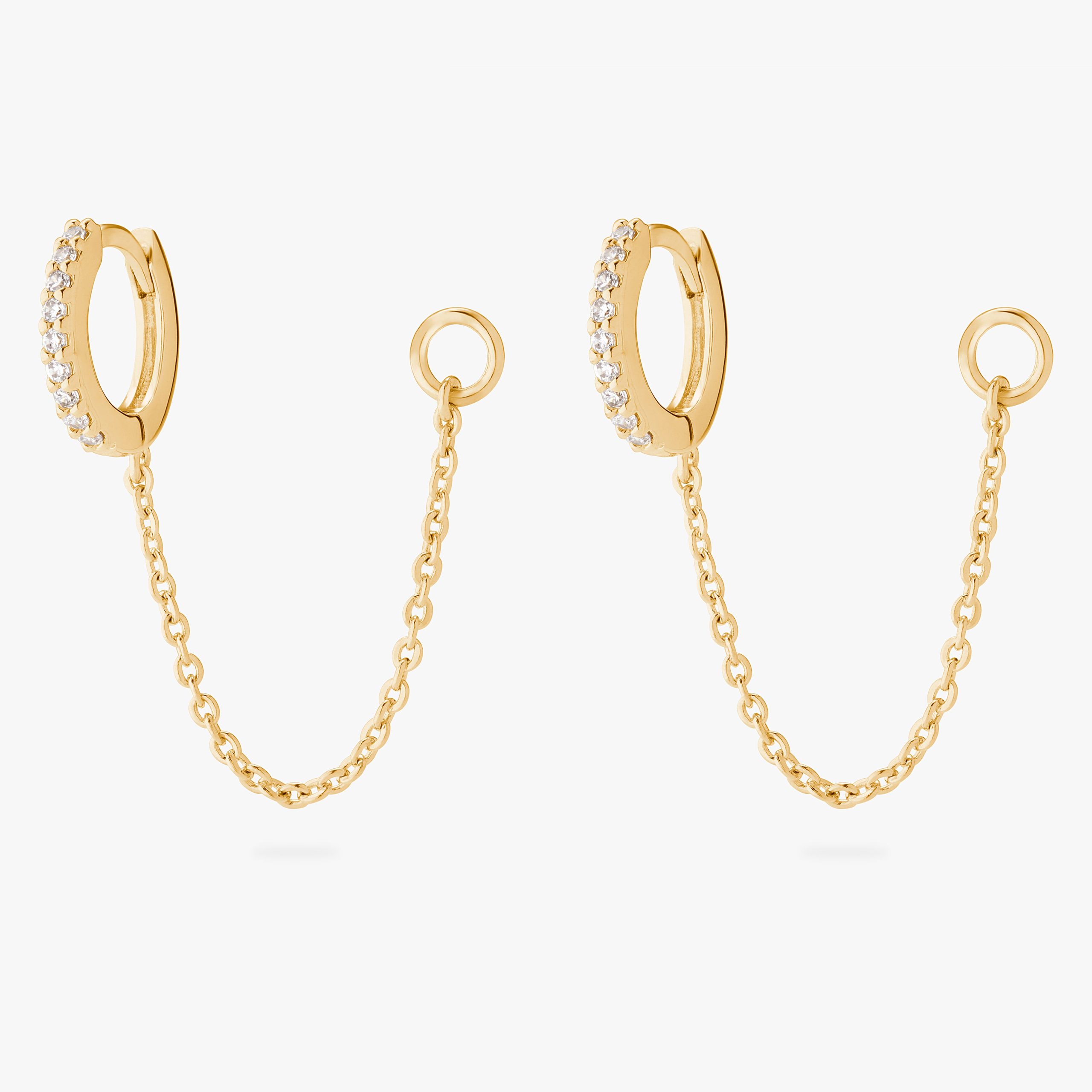 Mini Pavé Chain Huggie - STUDS