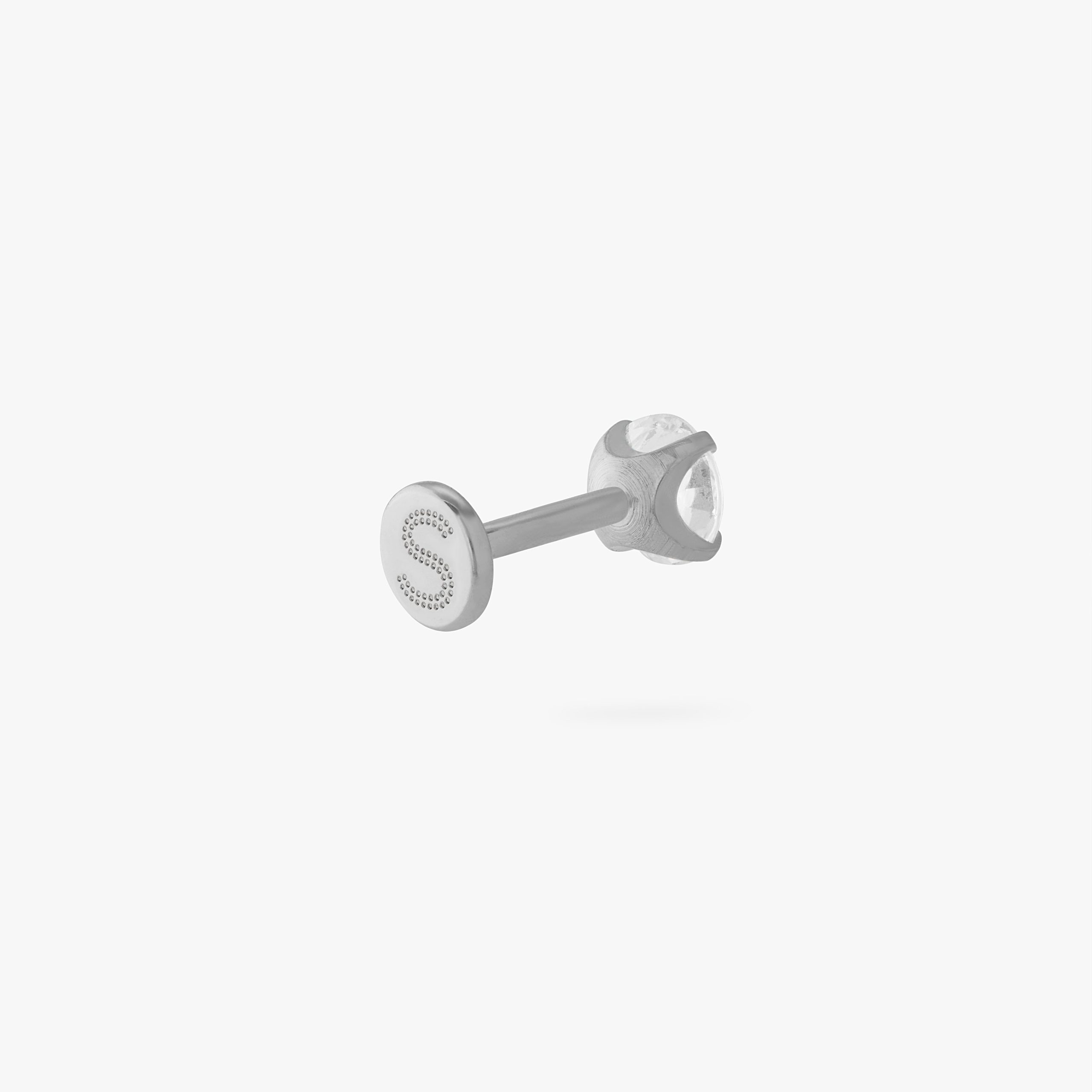 Titanium CZ Clear 4mm Flatback - STUDS
